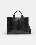 Cartera de mano Capri en cuero gamuza anaconda