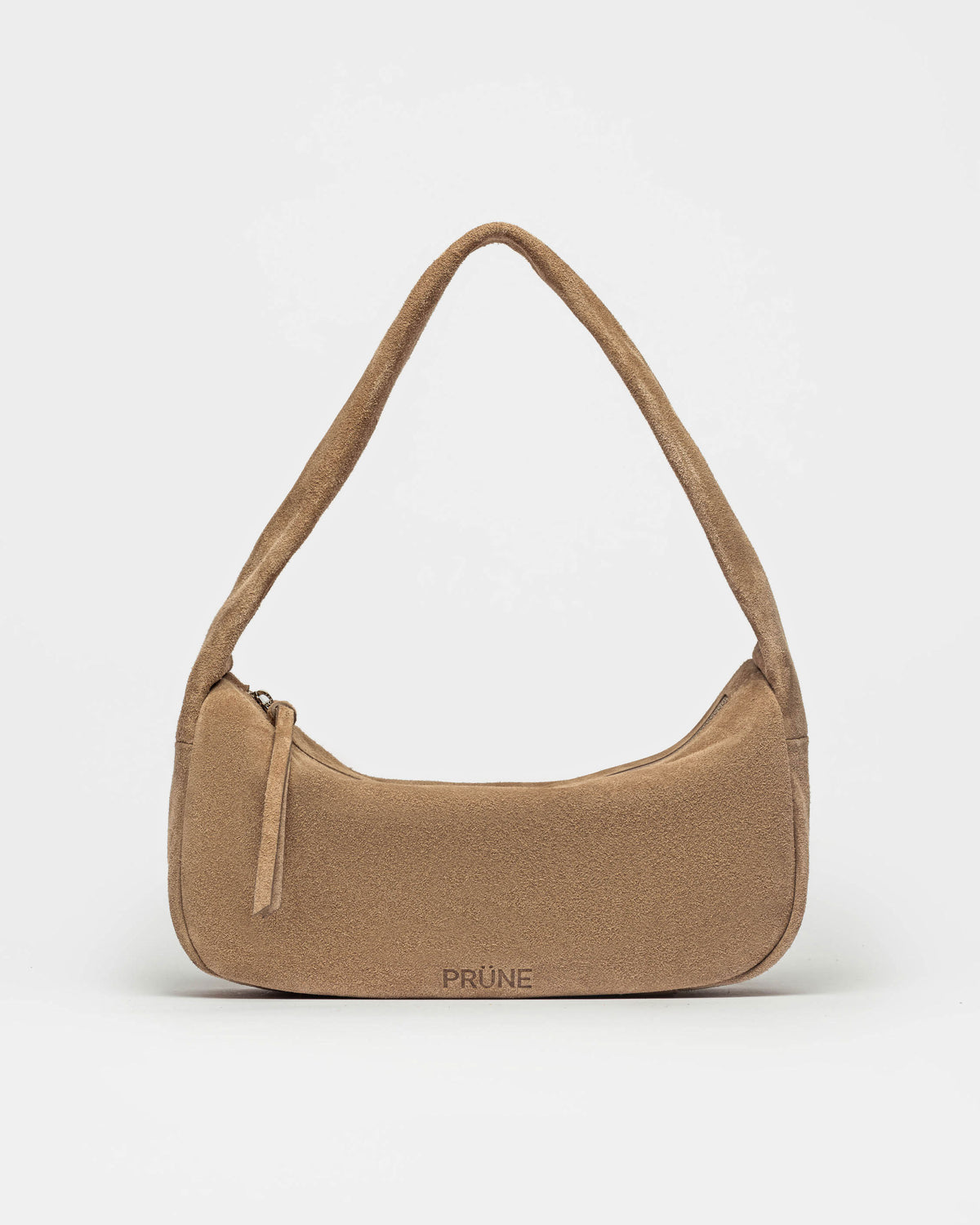 Cartera al hombro Nicky en cuero gamuza