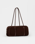 Cartera al hombro Horizon en cuero gamuza
