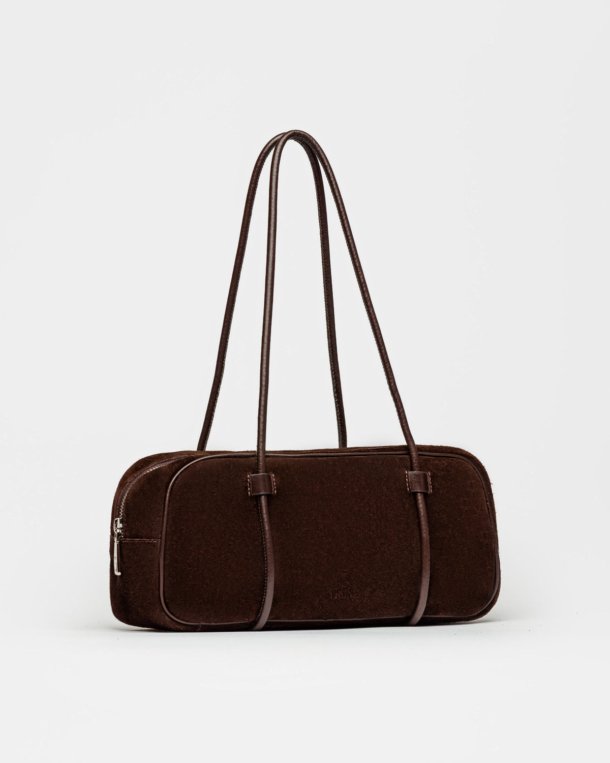 Cartera al hombro Horizon en cuero gamuza
