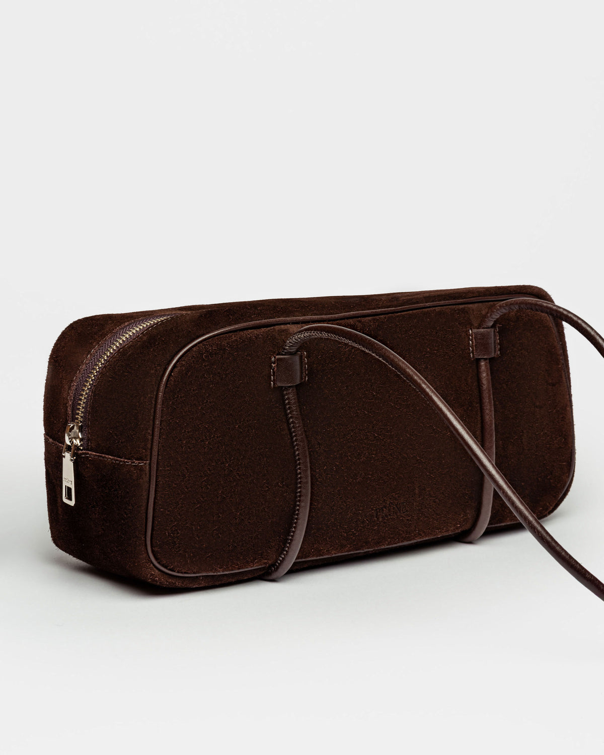 Cartera al hombro Horizon en cuero gamuza