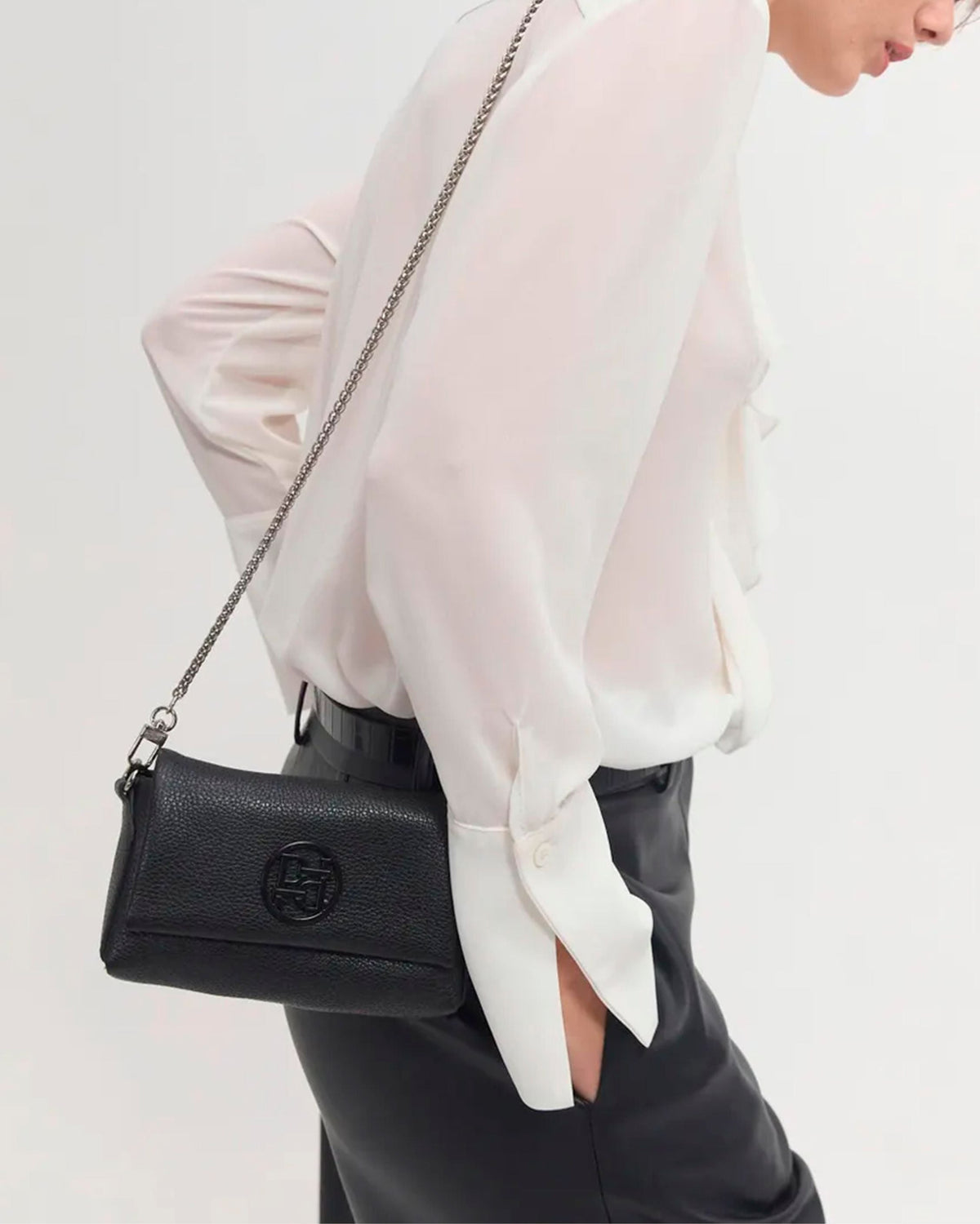 Mini bag Bloom en cuero graneado