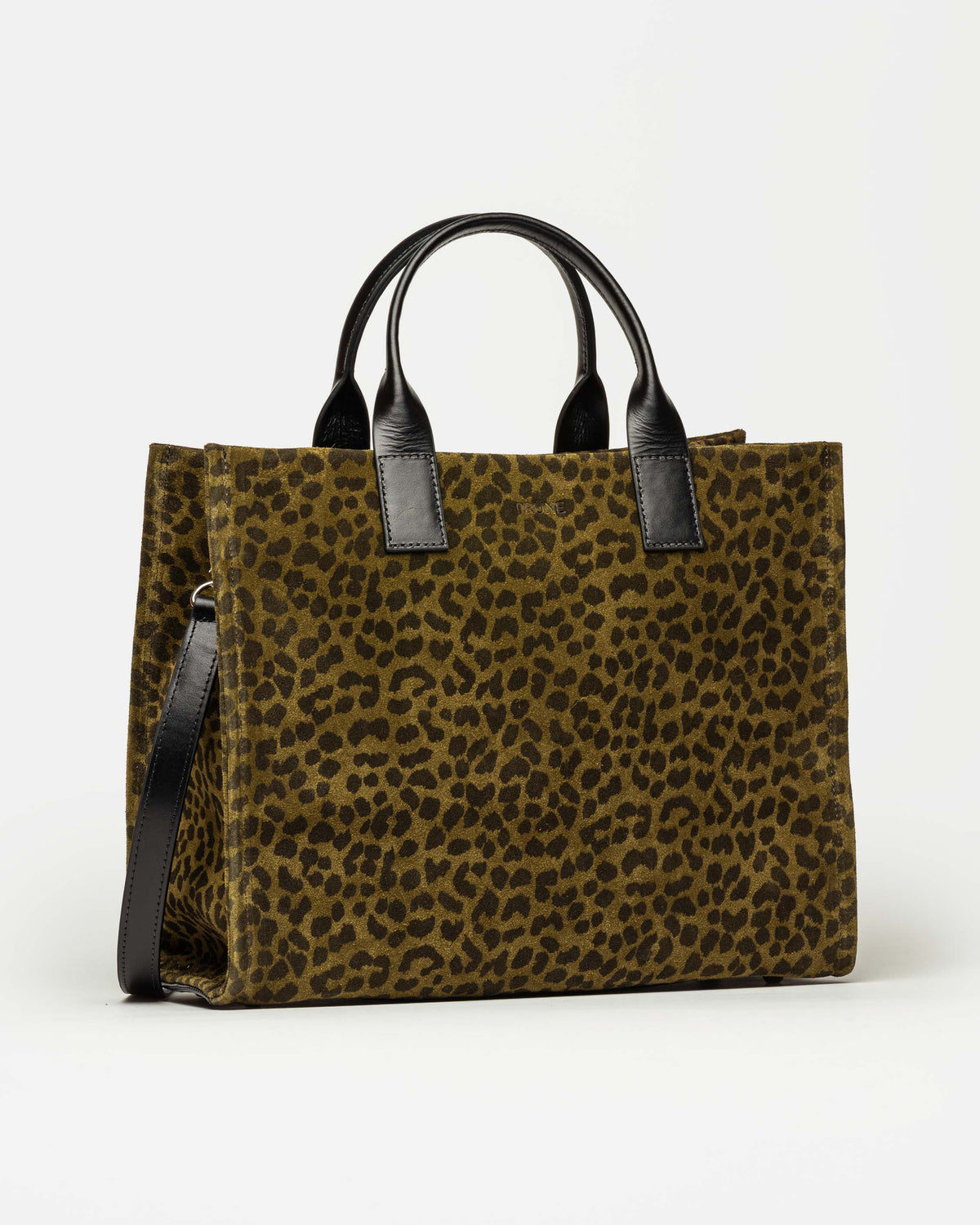 Cartera de mano Capri en cuero leopardo