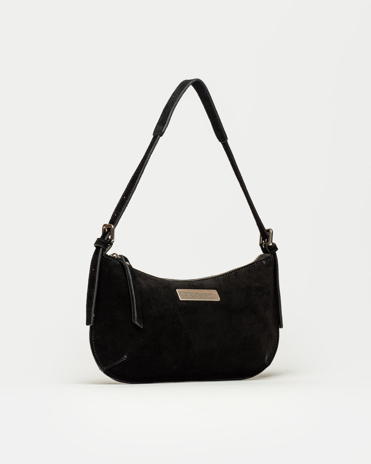 Cartera al hombro Mia en cuero gamuza