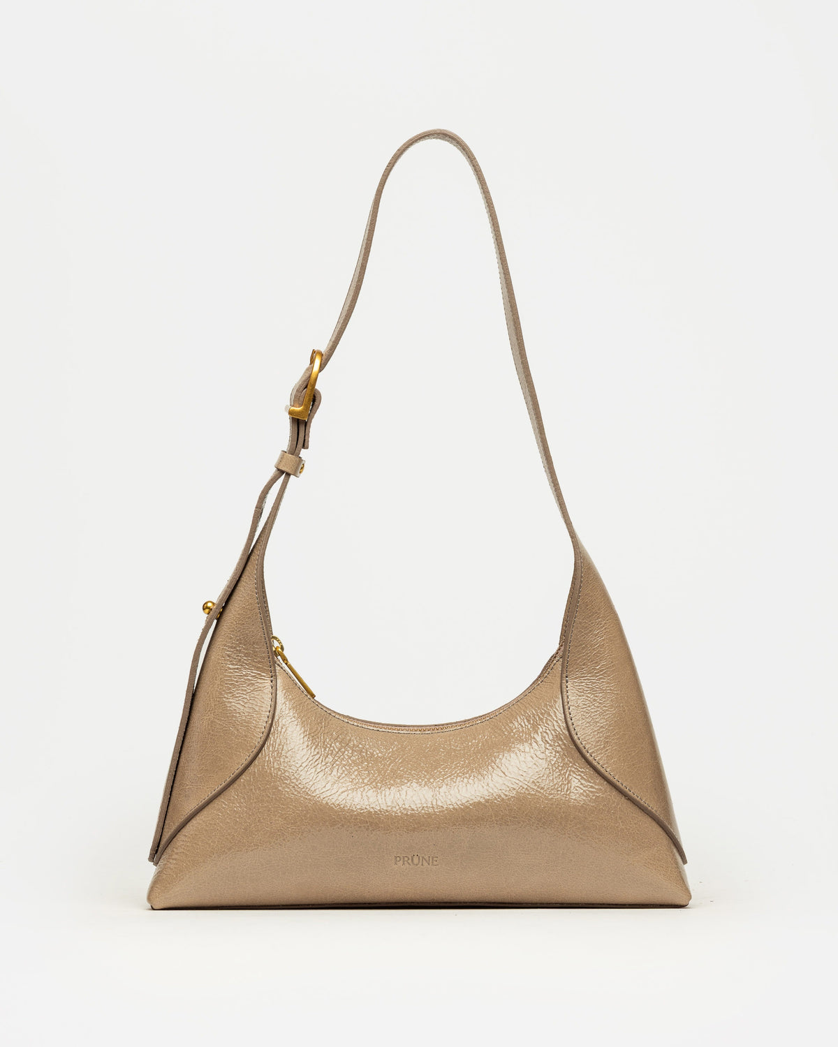 Cartera al hombro Windsor en cuero arrugado