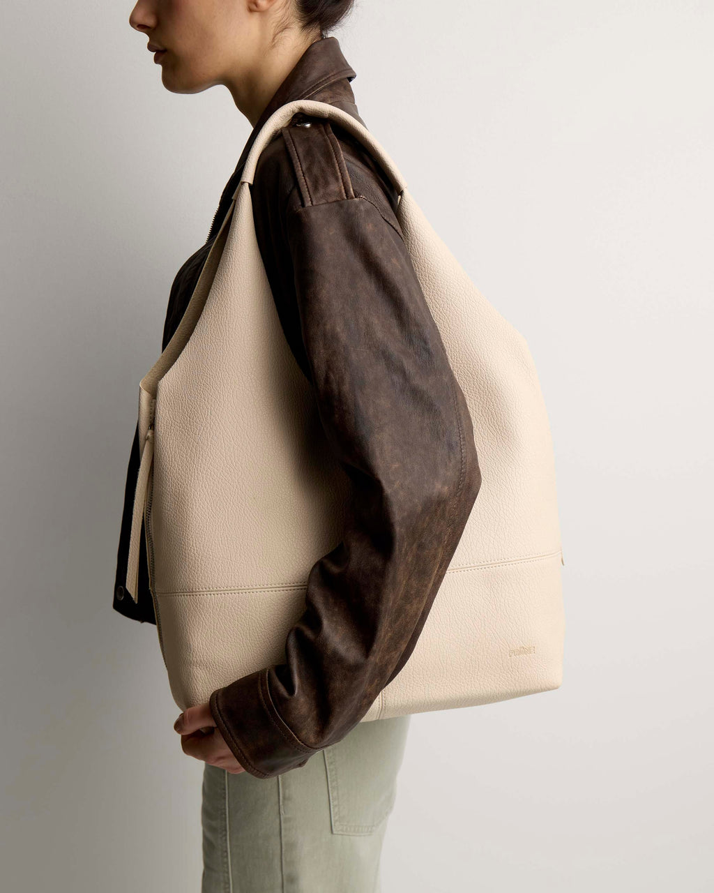 Shopper Amalfi en efecto cuero graneado