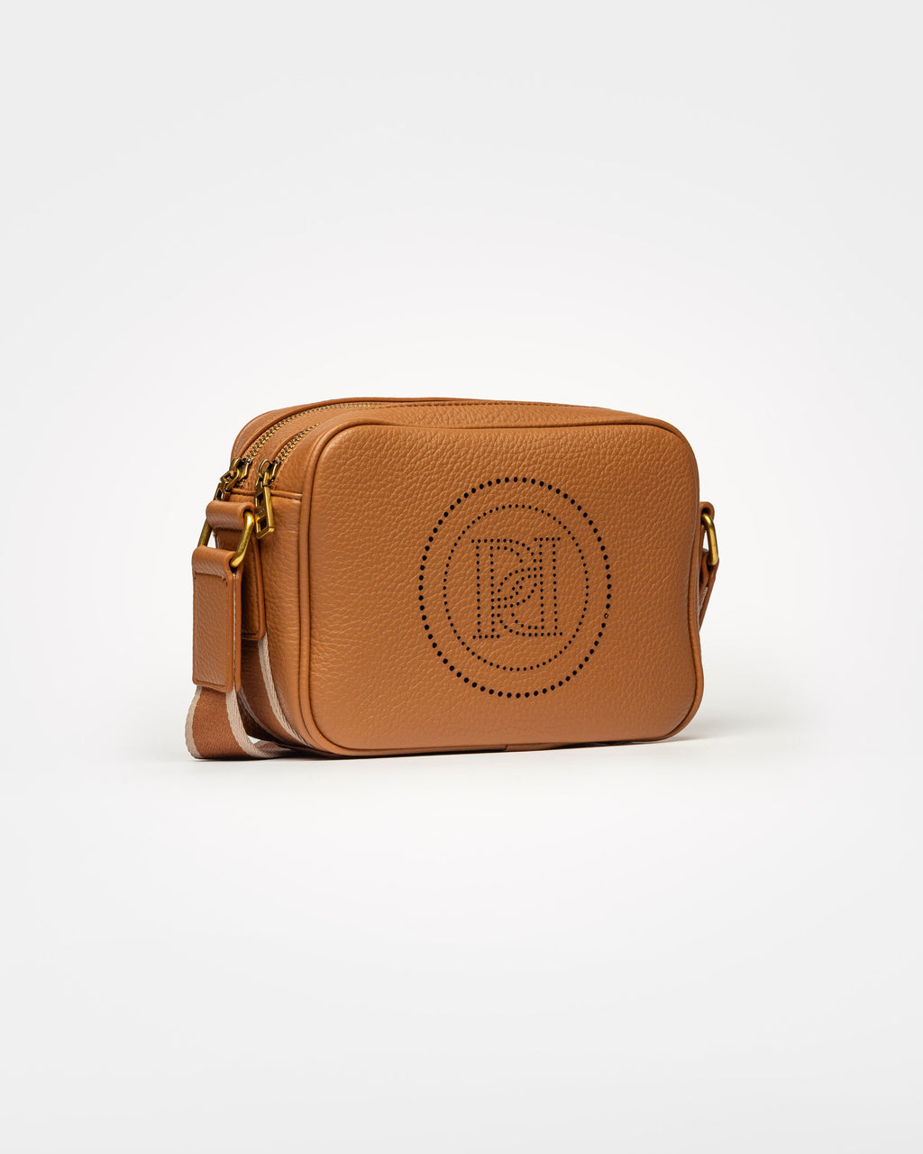 Bandolera Key en efecto cuero graneado