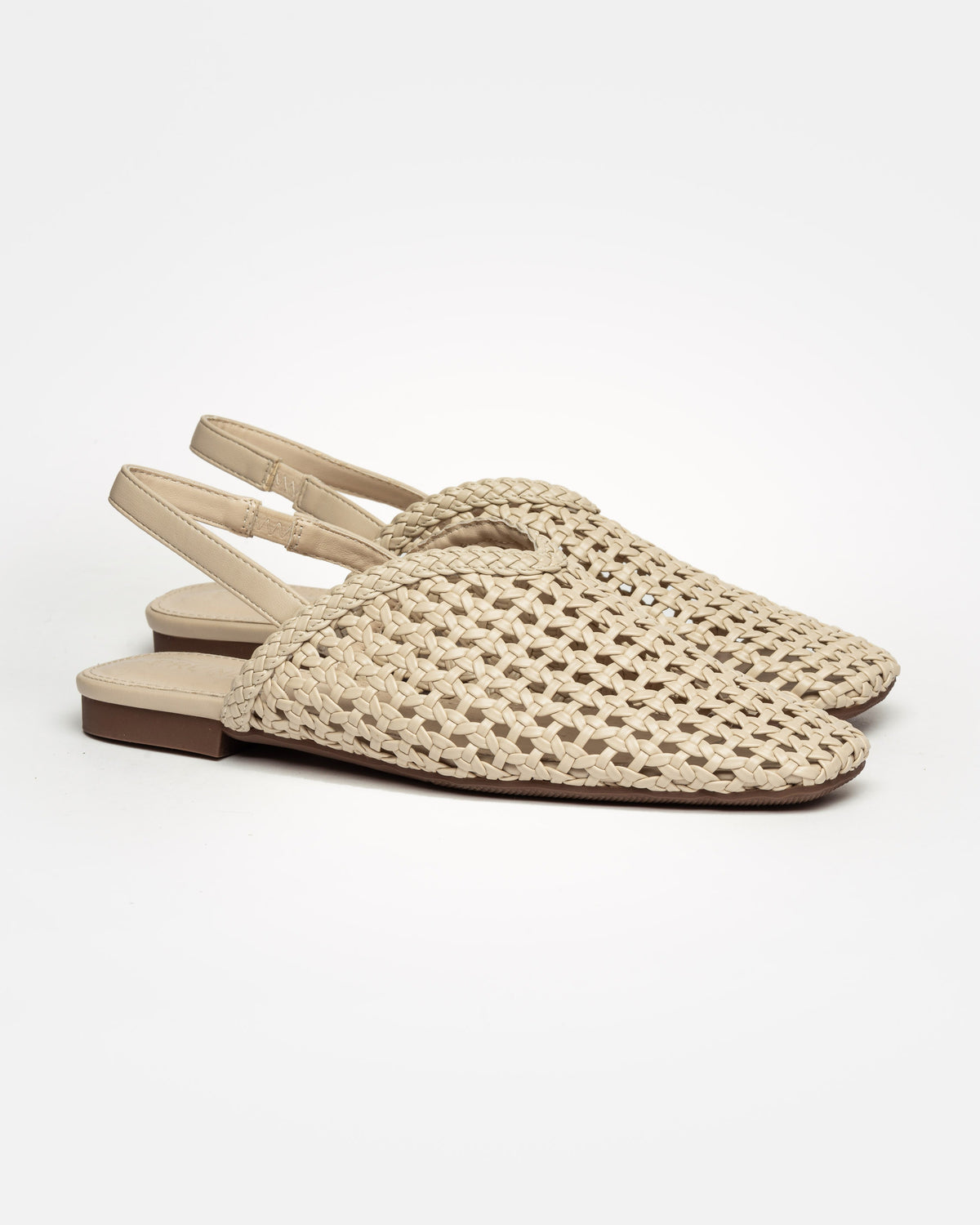 Mule Perla en efecto cuero liso