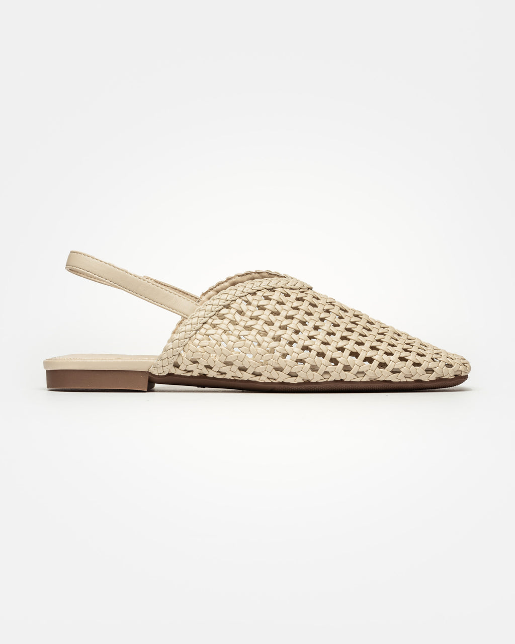 Mule Perla en efecto cuero liso