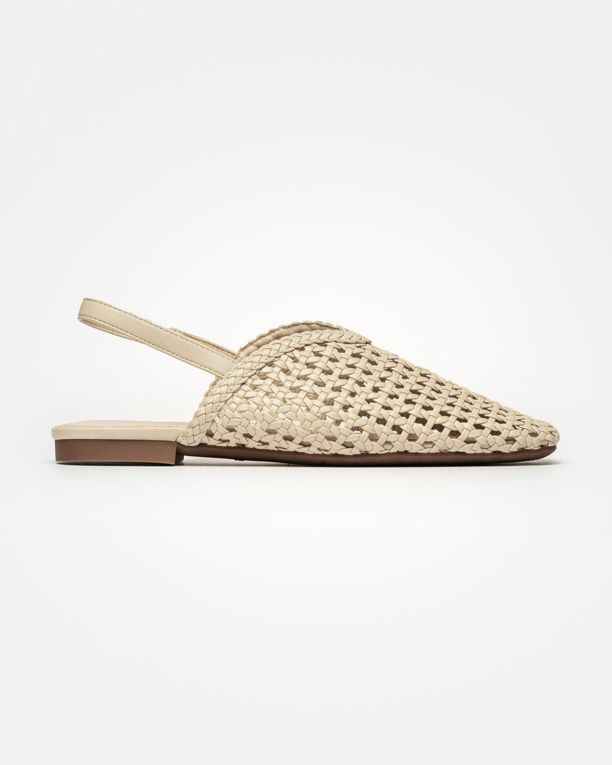 Mule Perla en efecto cuero liso