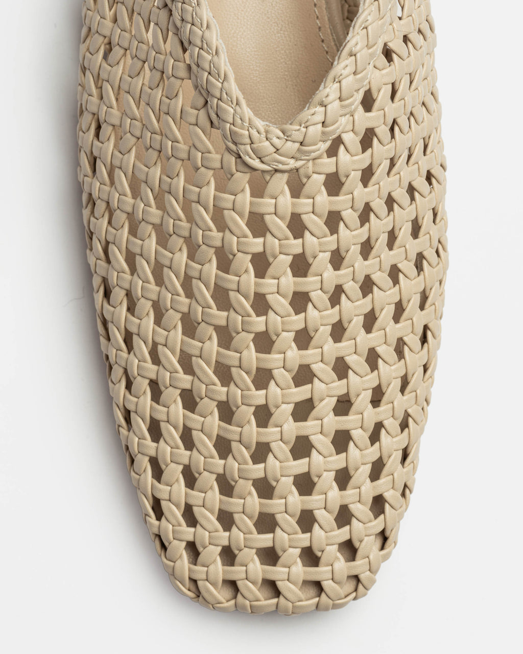 Mule Perla en efecto cuero liso