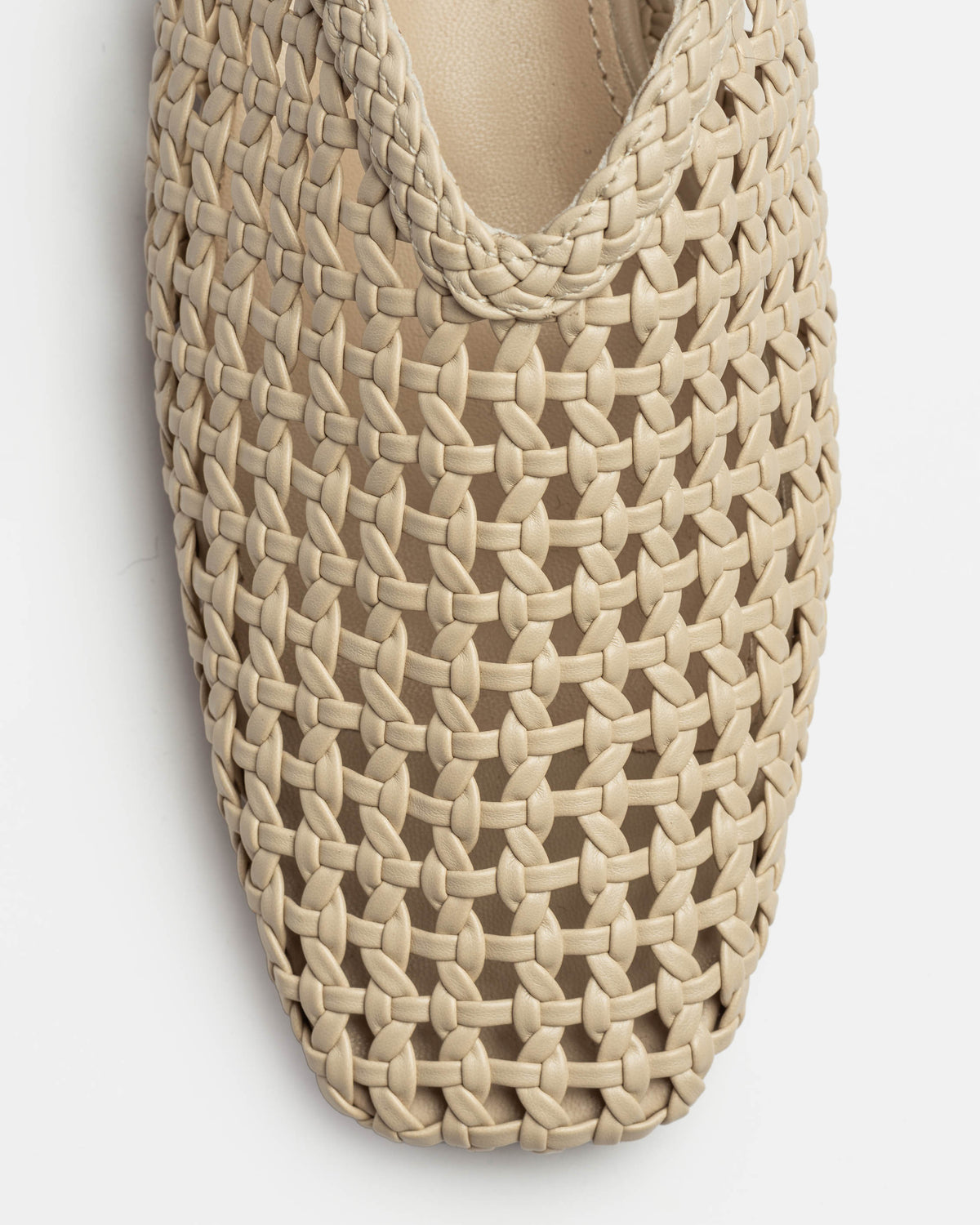Mule Perla en efecto cuero liso