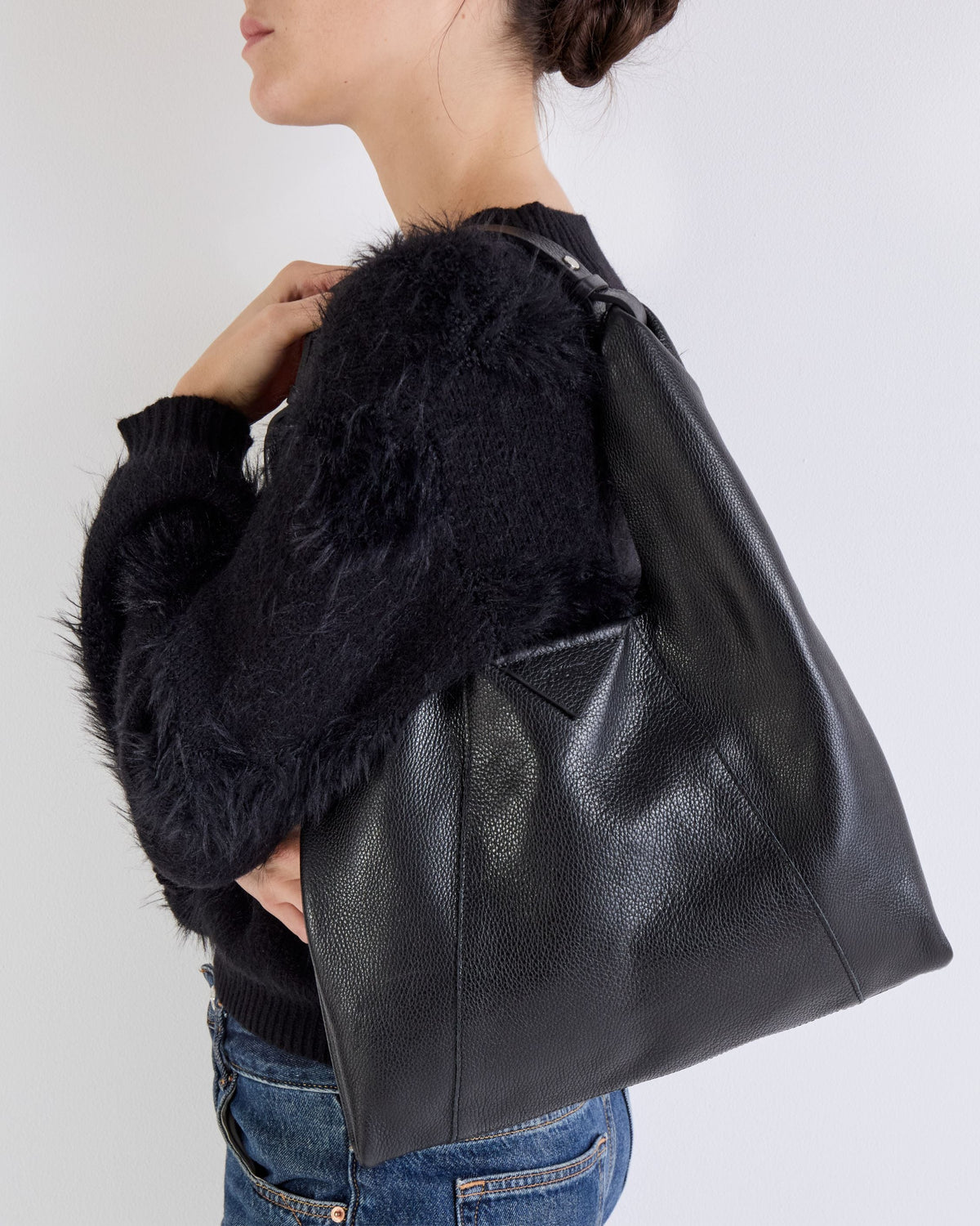 Cartera al hombro The Shopping en cuero graneado