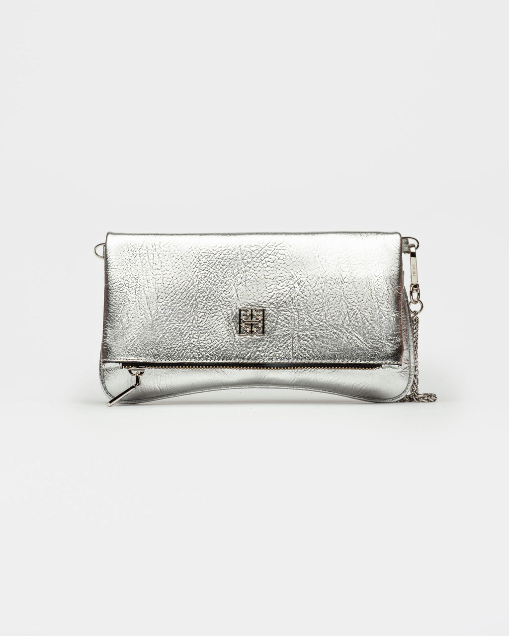 Mini bag Curve en cuero charol arrugado