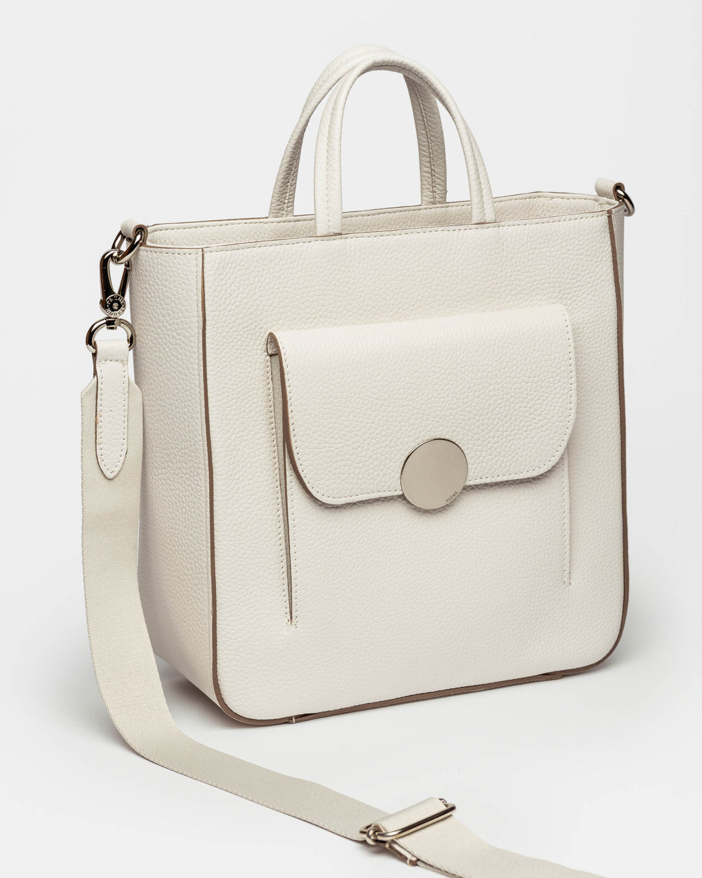 Shopper The Circle en cuero graneado