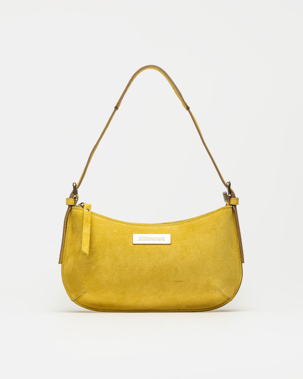 Cartera al hombro Mia en cuero gamuza