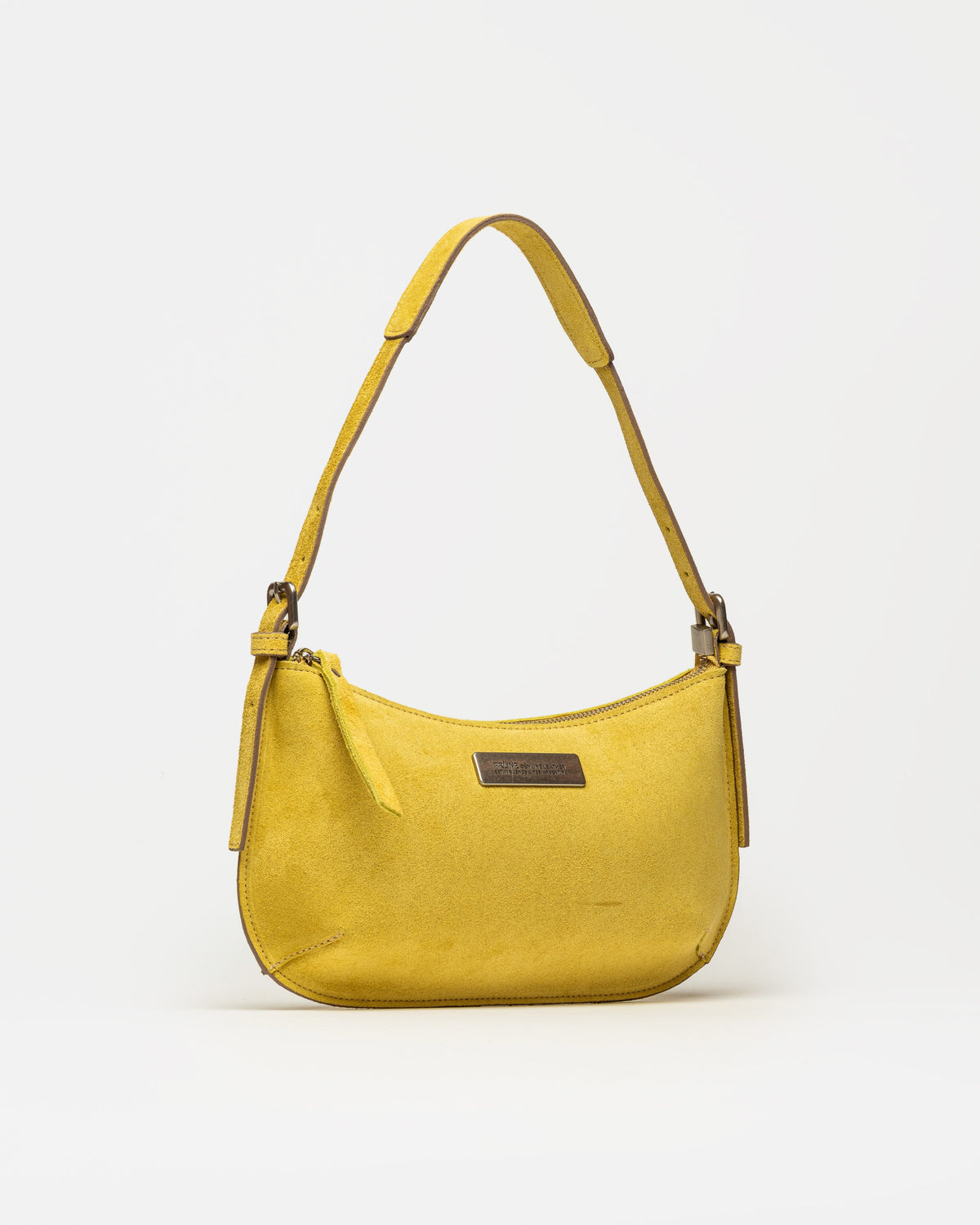 Cartera al hombro Mia en cuero gamuza
