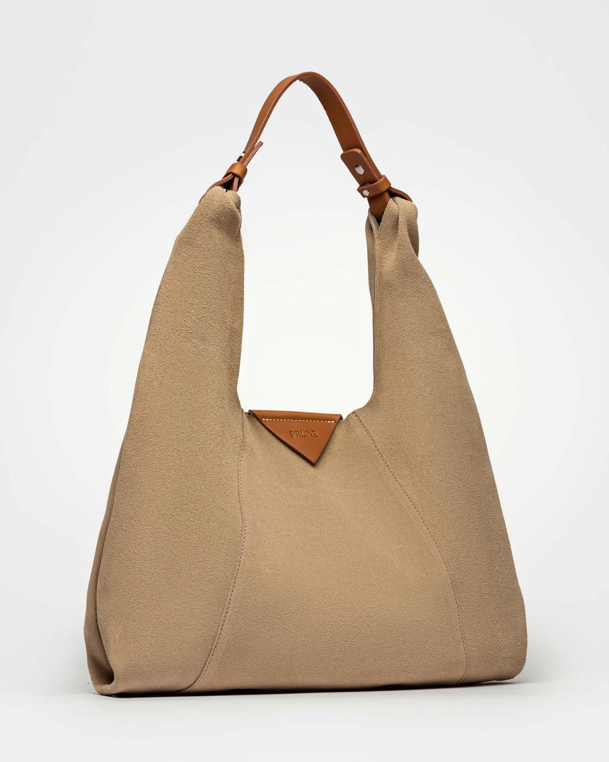 Cartera al hombro The Shopping en cuero gamuza