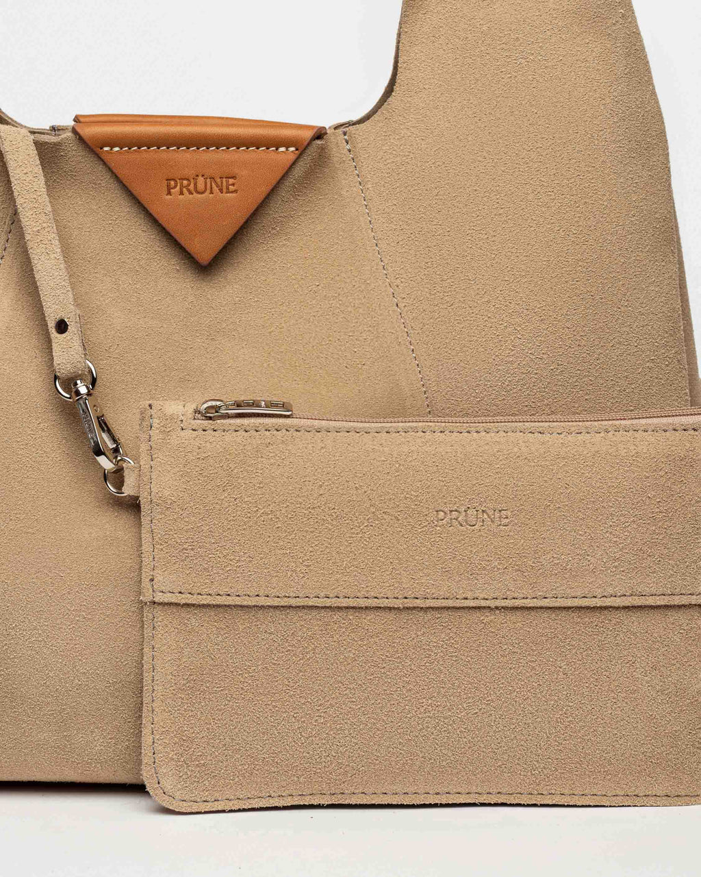Cartera al hombro The Shopping en cuero gamuza