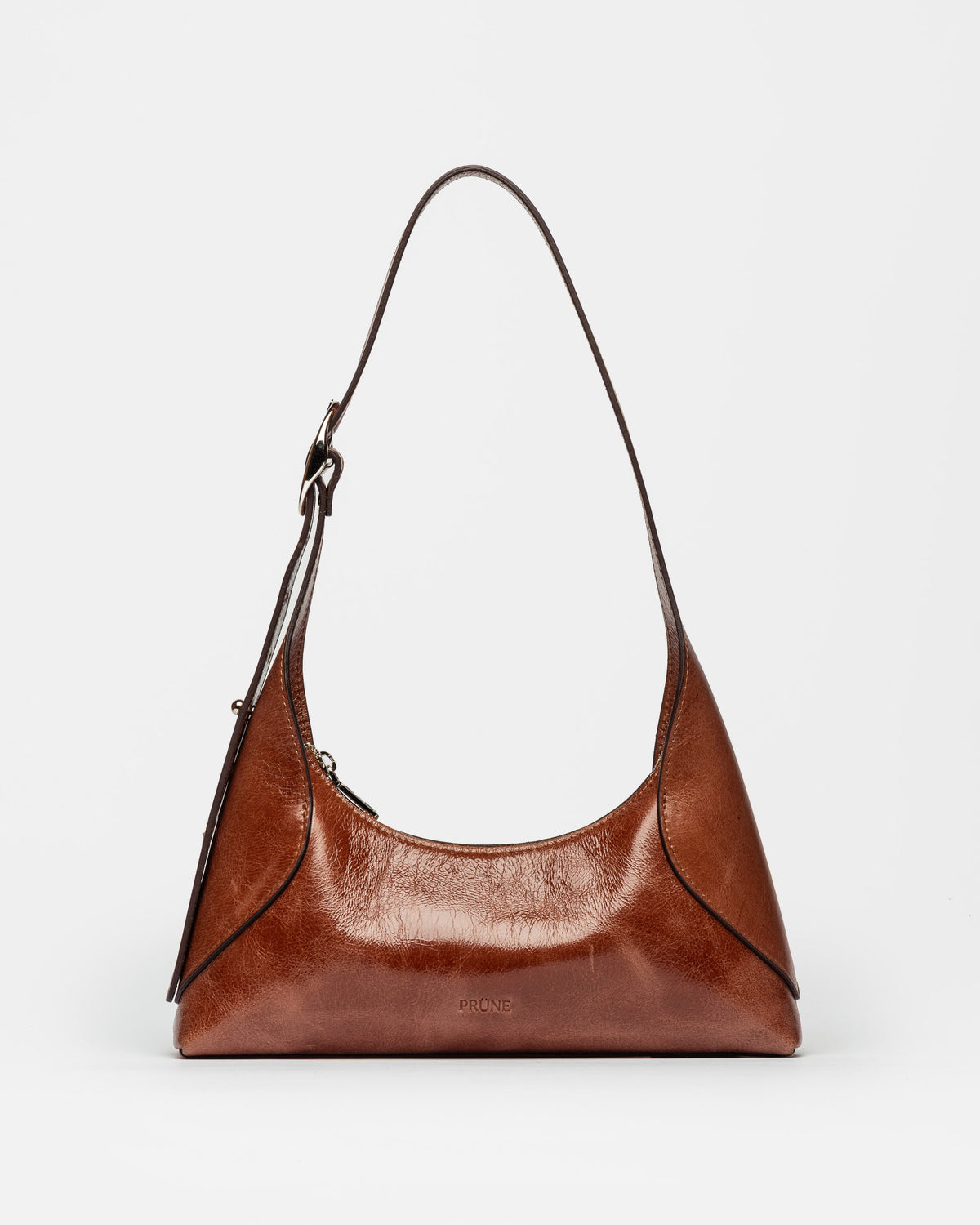 Cartera al hombro Windsor en cuero arrugado