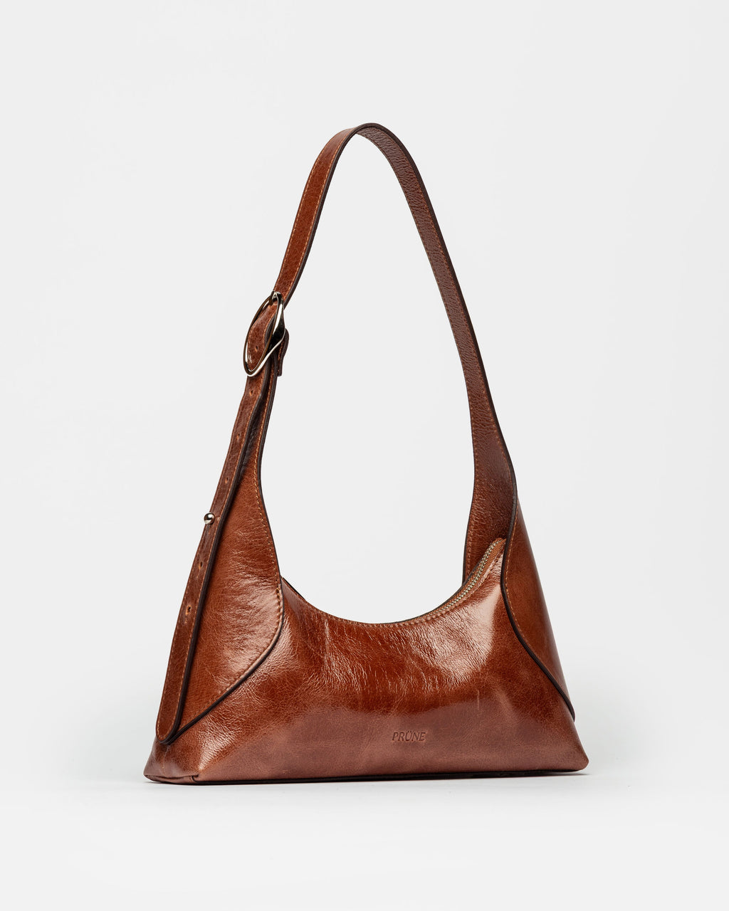 Cartera al hombro Windsor en cuero arrugado