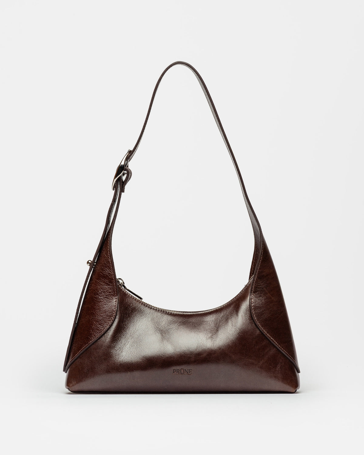 Cartera al hombro Windsor en cuero arrugado