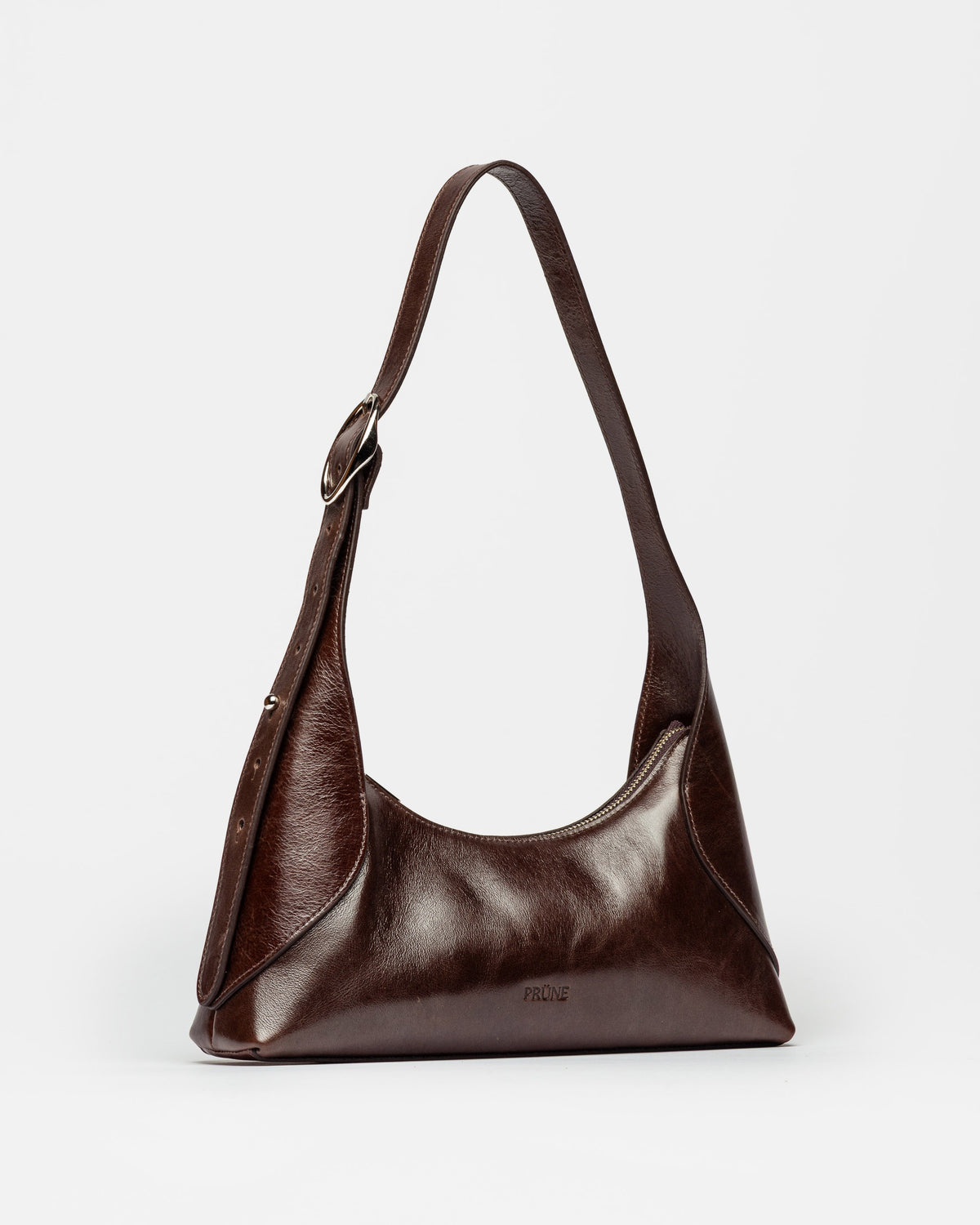 Cartera al hombro Windsor en cuero arrugado