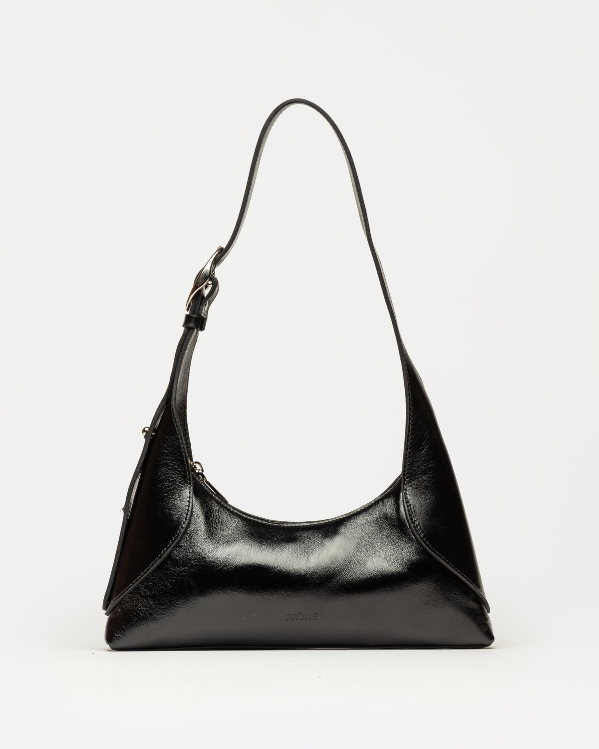 Cartera al hombro Windsor en cuero arrugado