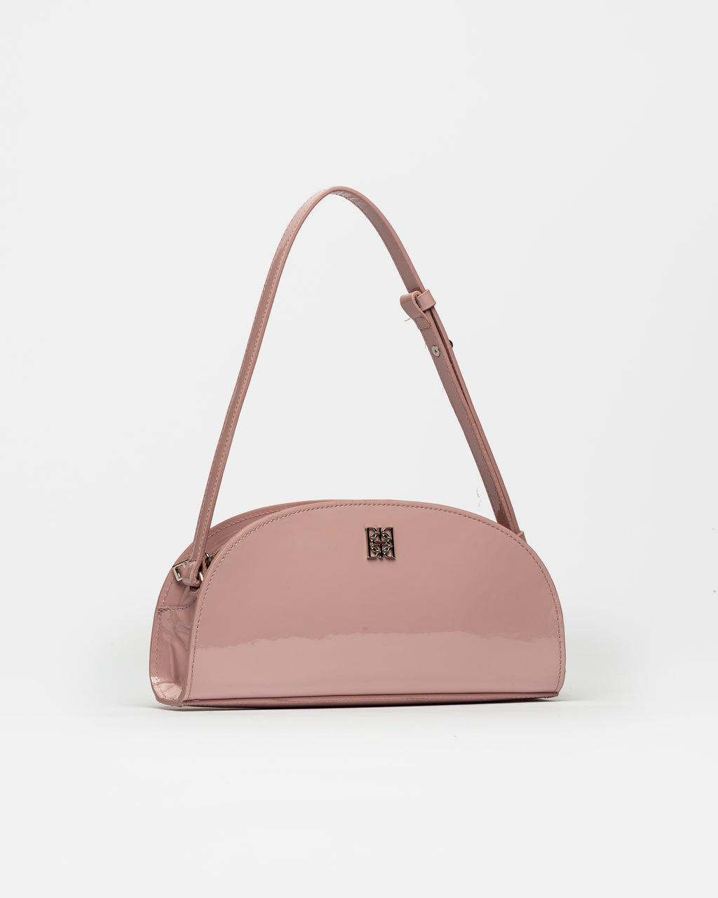 Cartera al hombro Lunette en cuero charol