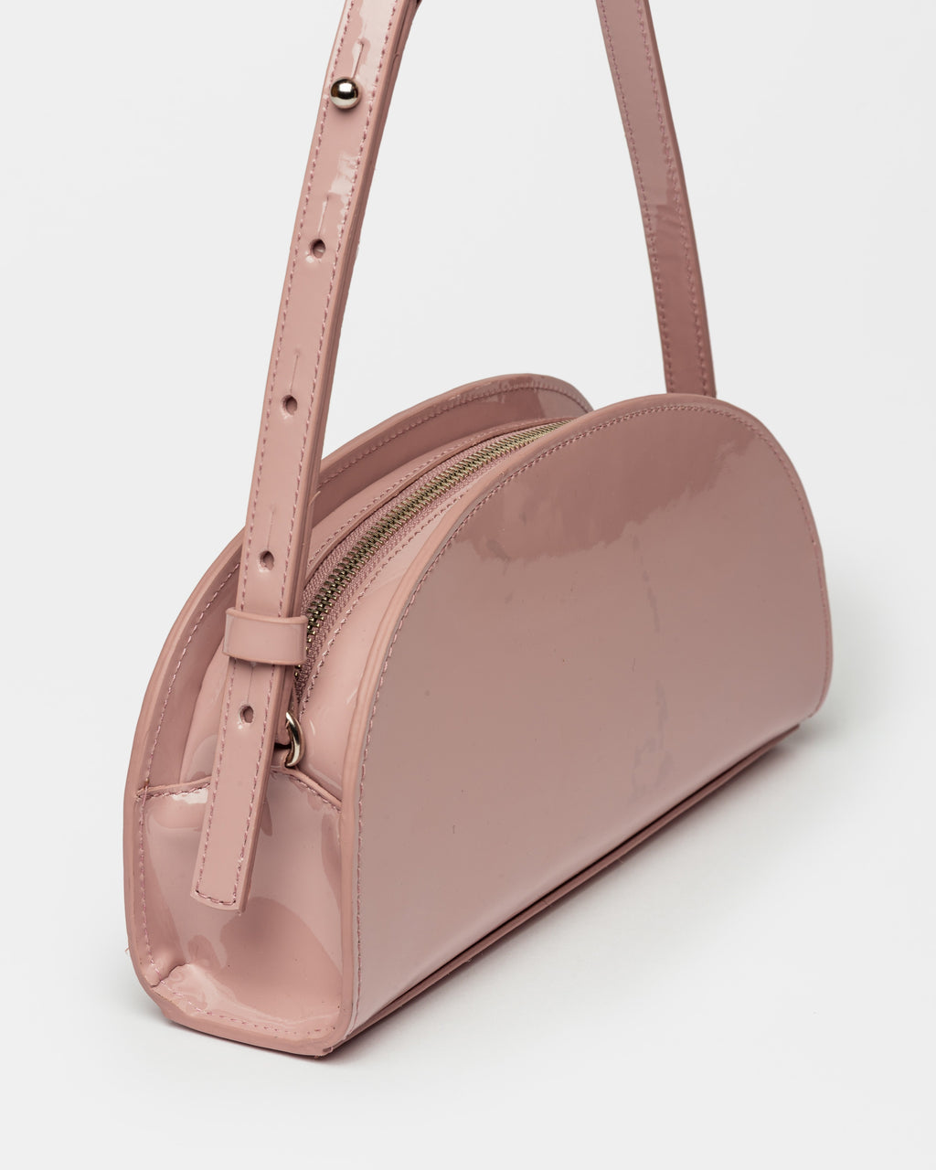 Cartera al hombro Lunette en cuero charol