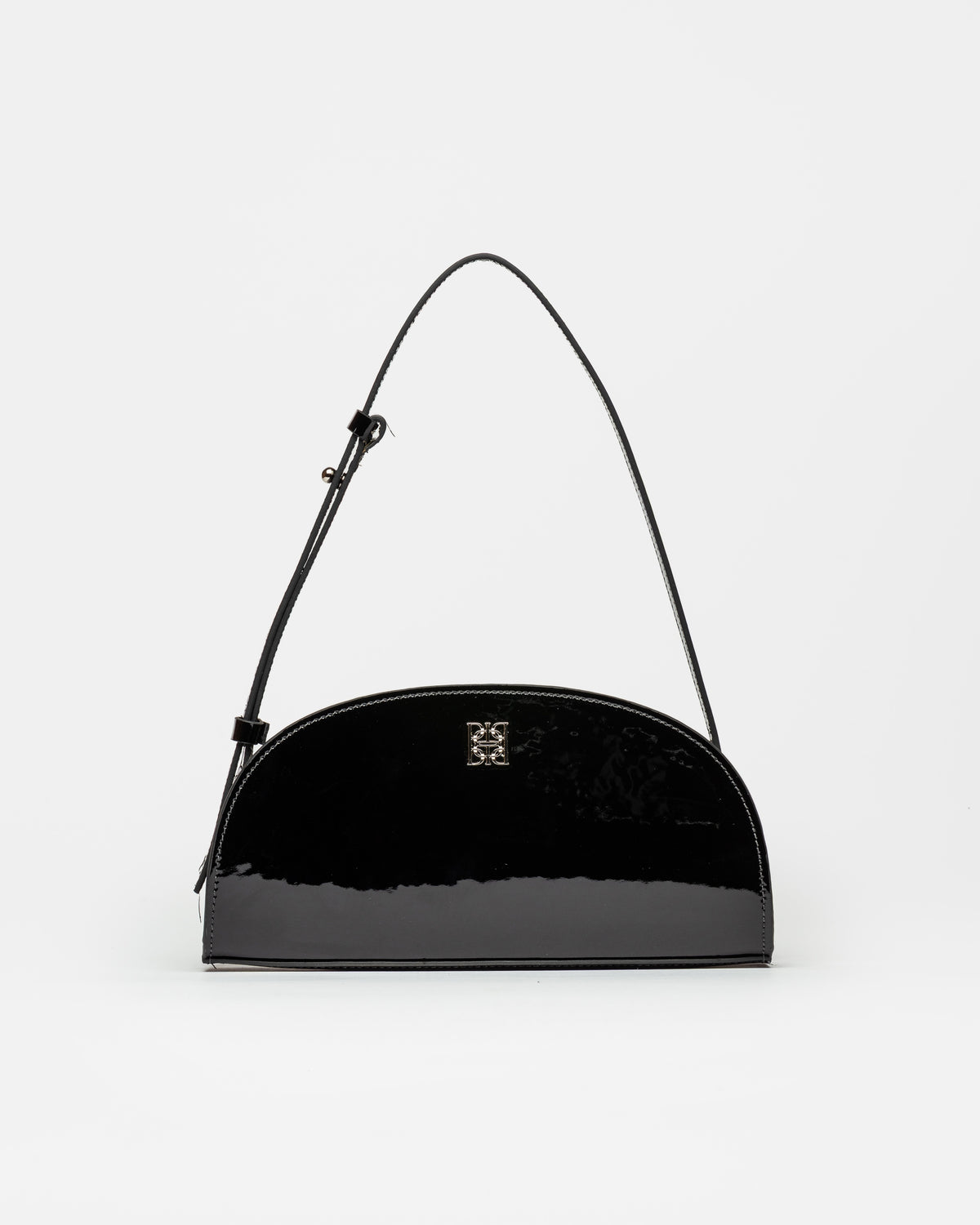 Cartera al hombro Lunette en cuero charol