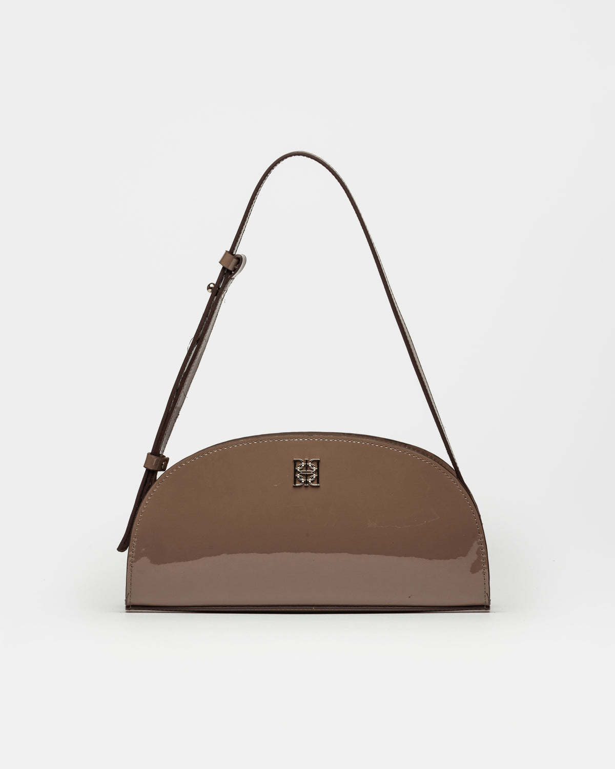 Cartera al hombro Lunette en cuero charol