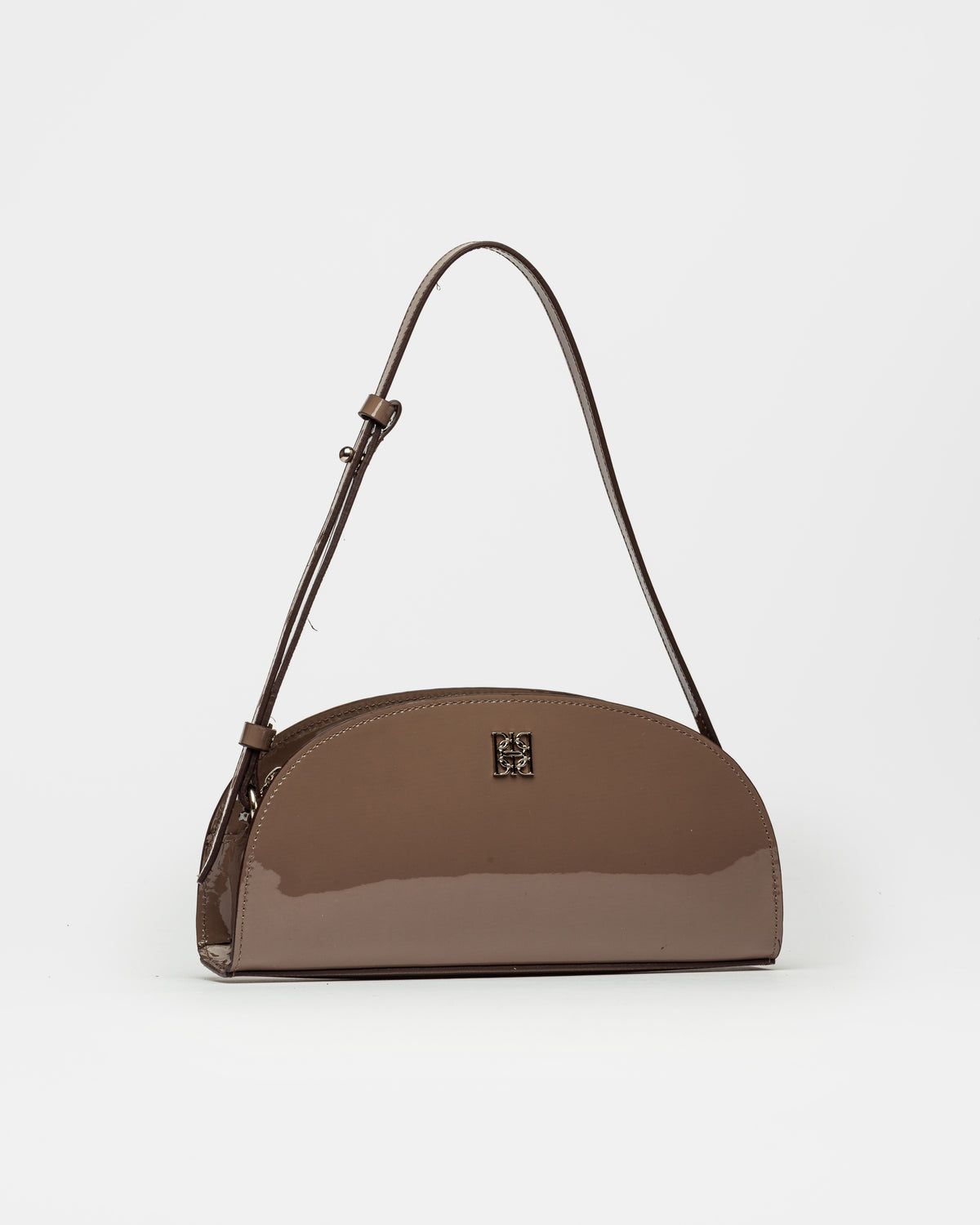 Cartera al hombro Lunette en cuero charol