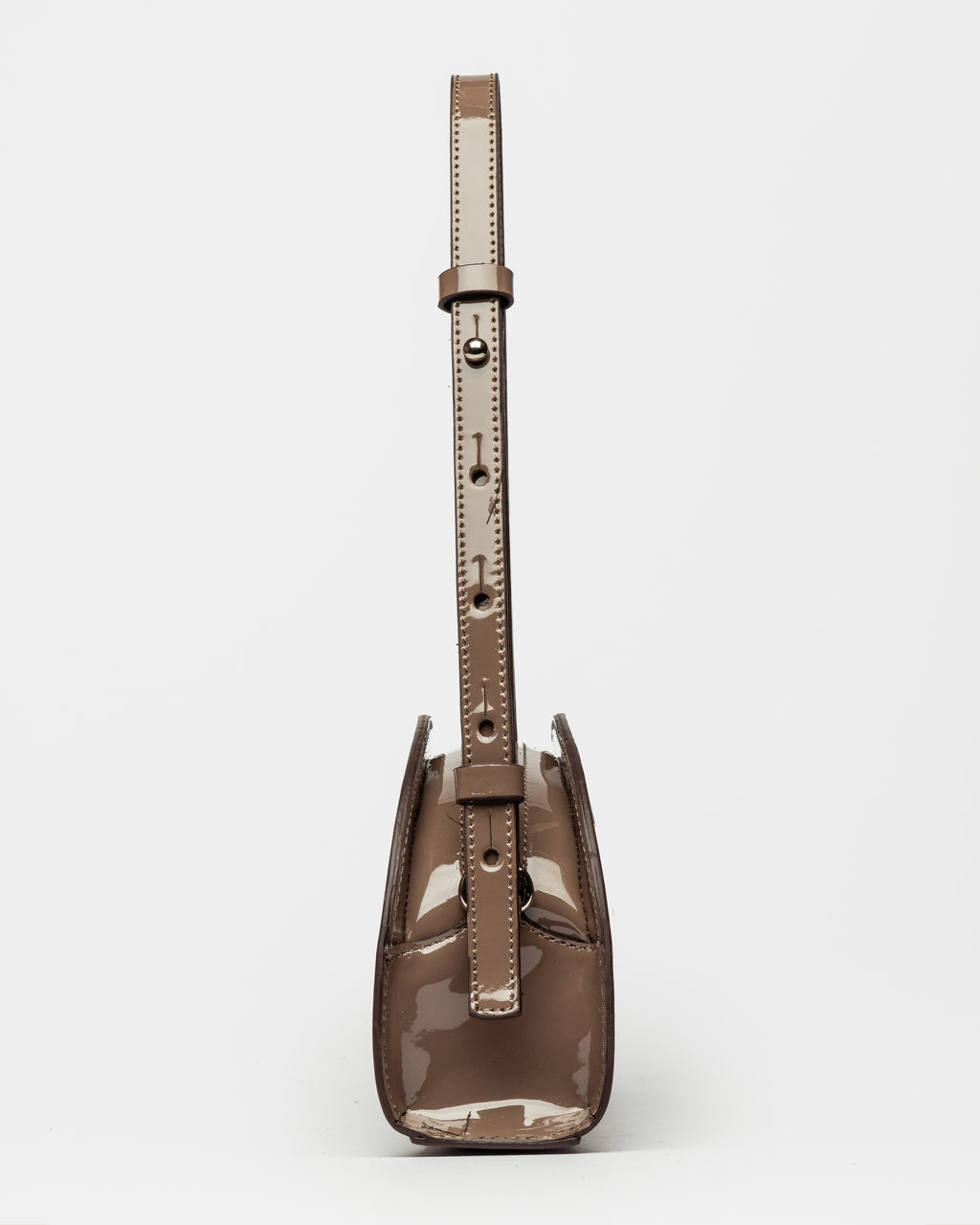 Cartera al hombro Lunette en cuero charol