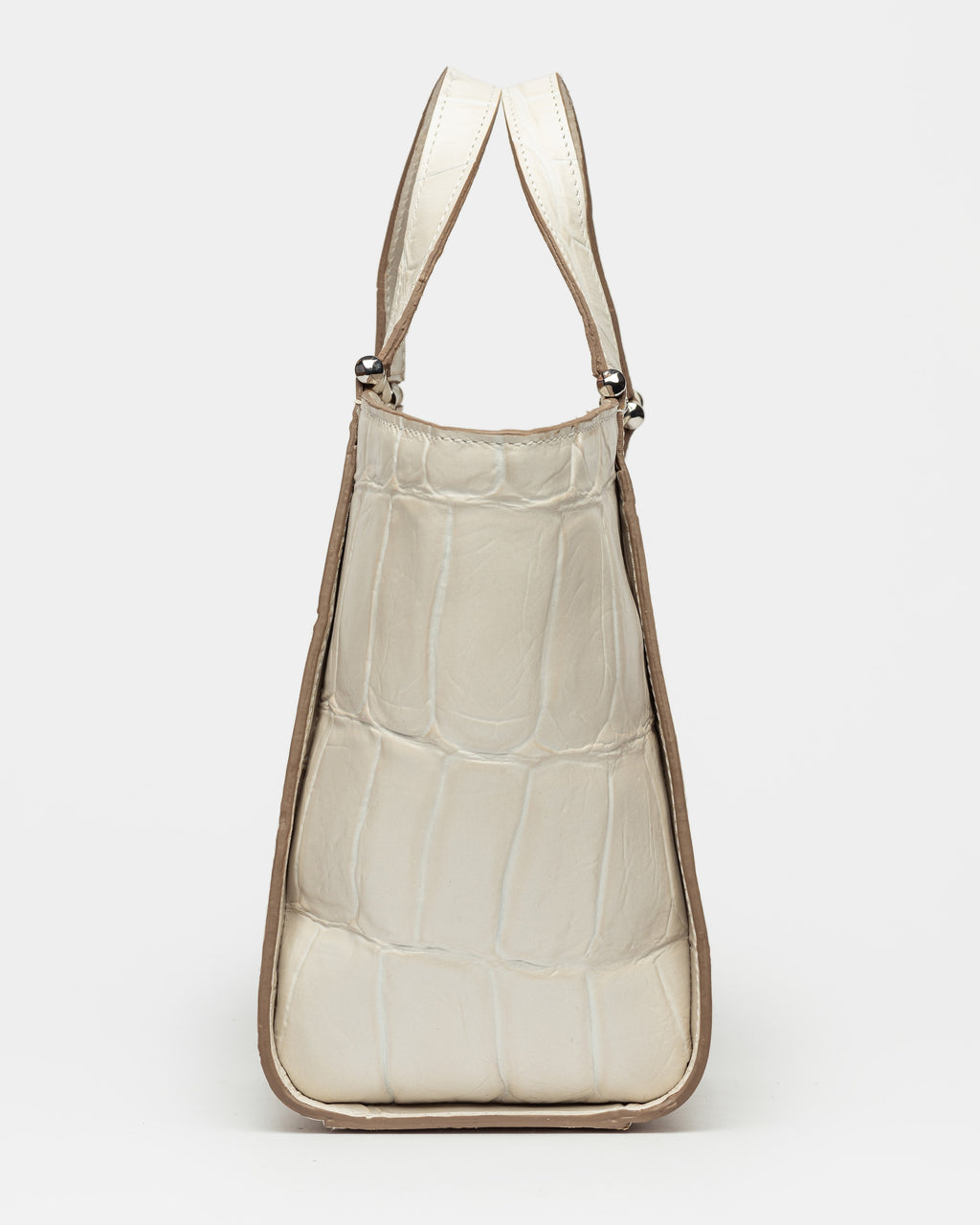 Cartera de mano Tess en cuero grabado big croco
