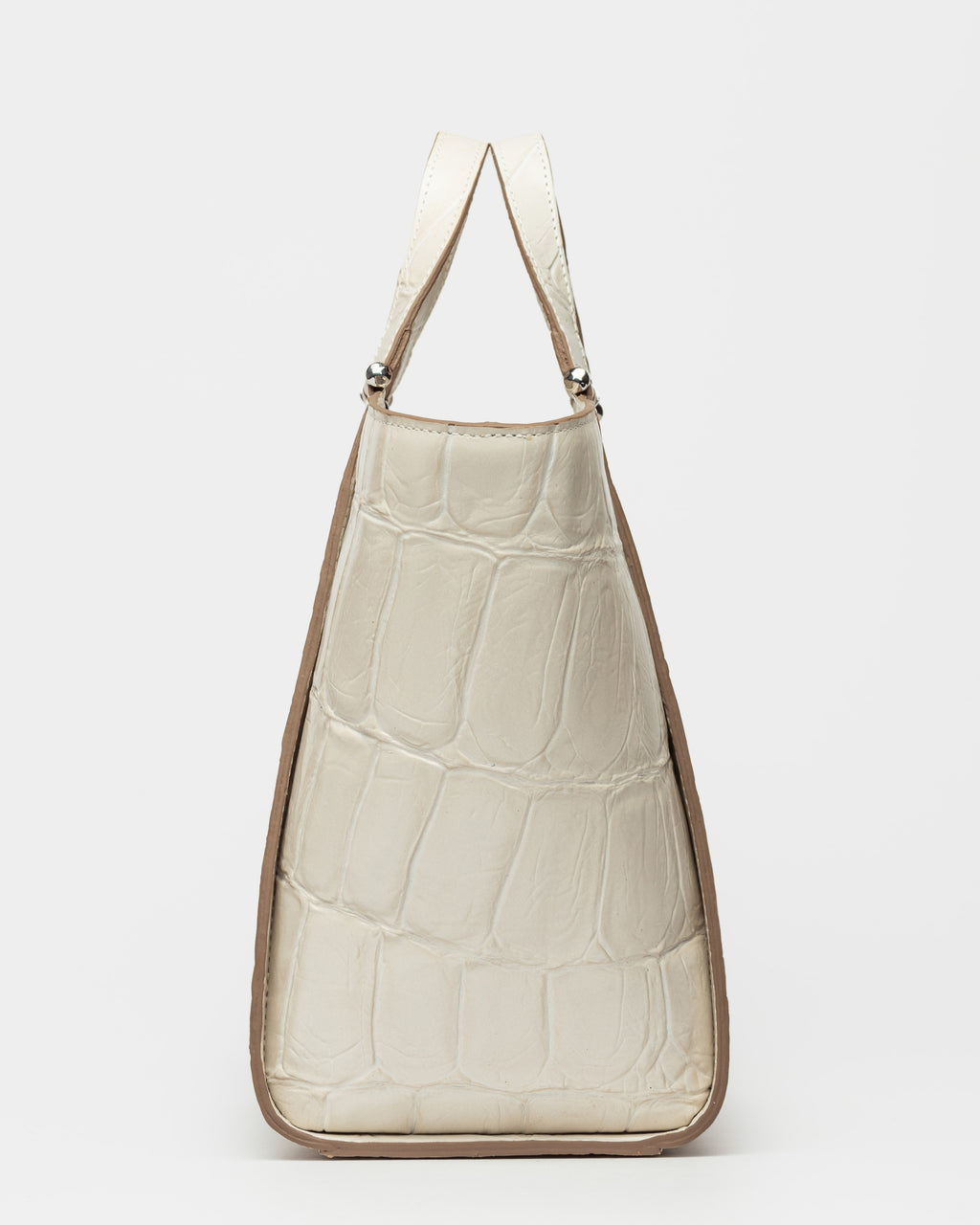 Cartera de mano Tess en cuero grabado big croco