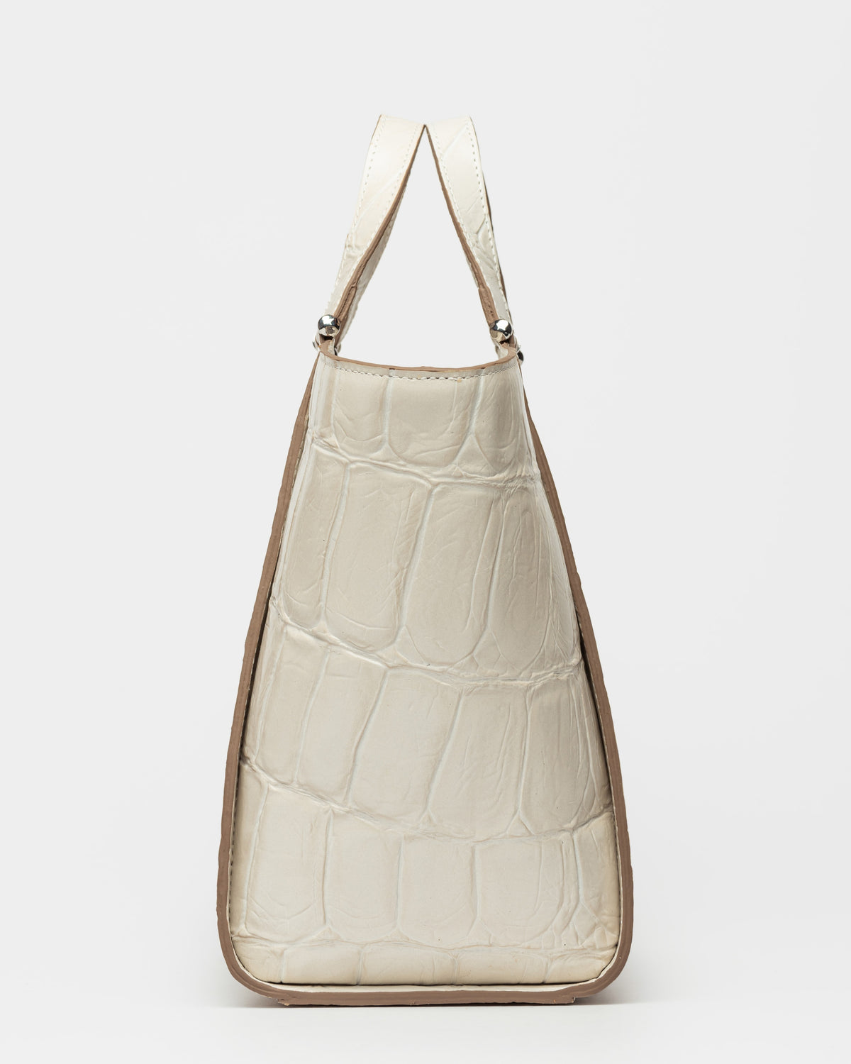Cartera de mano Tess en cuero grabado big croco