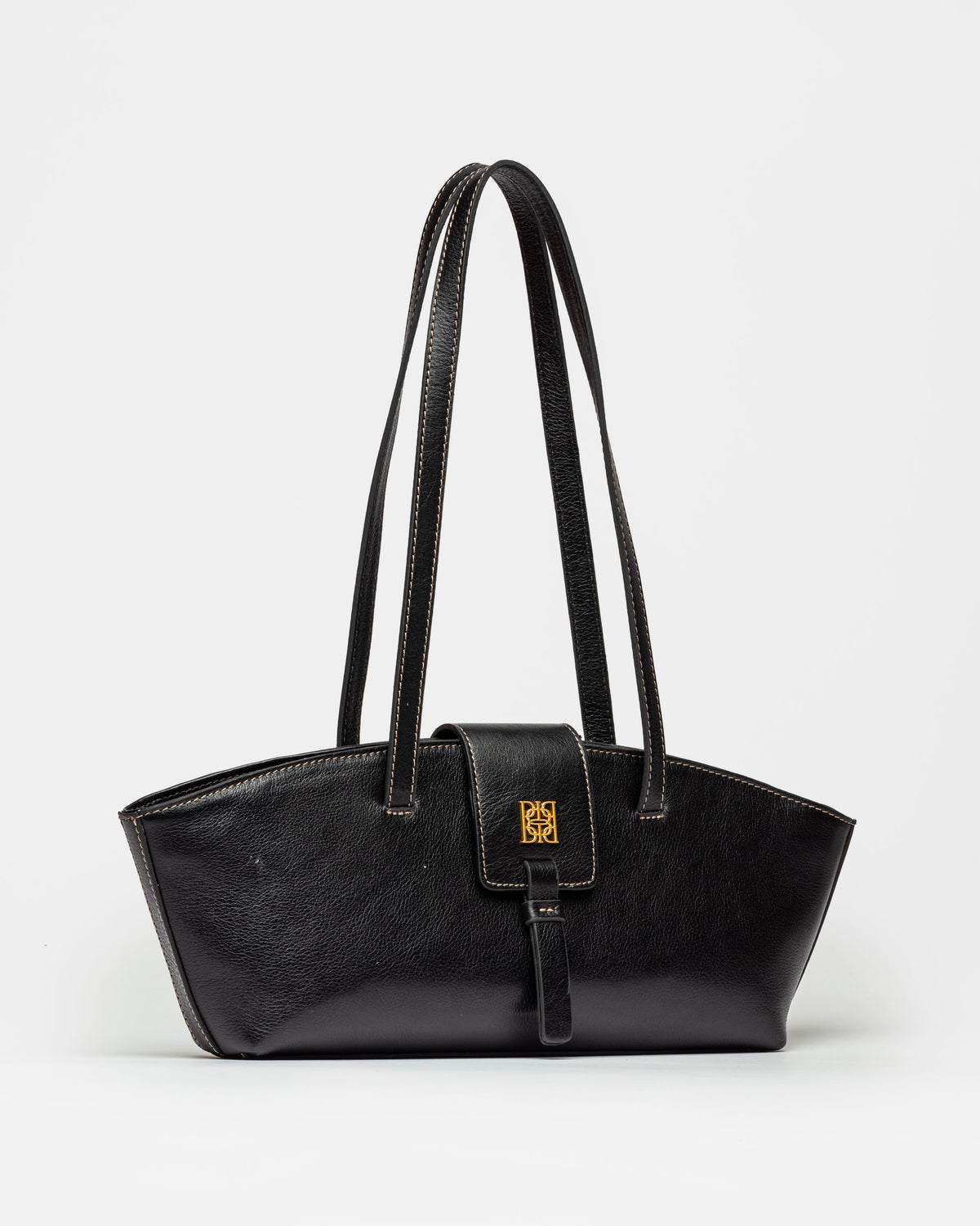 Cartera al hombro Paris en cuero liso