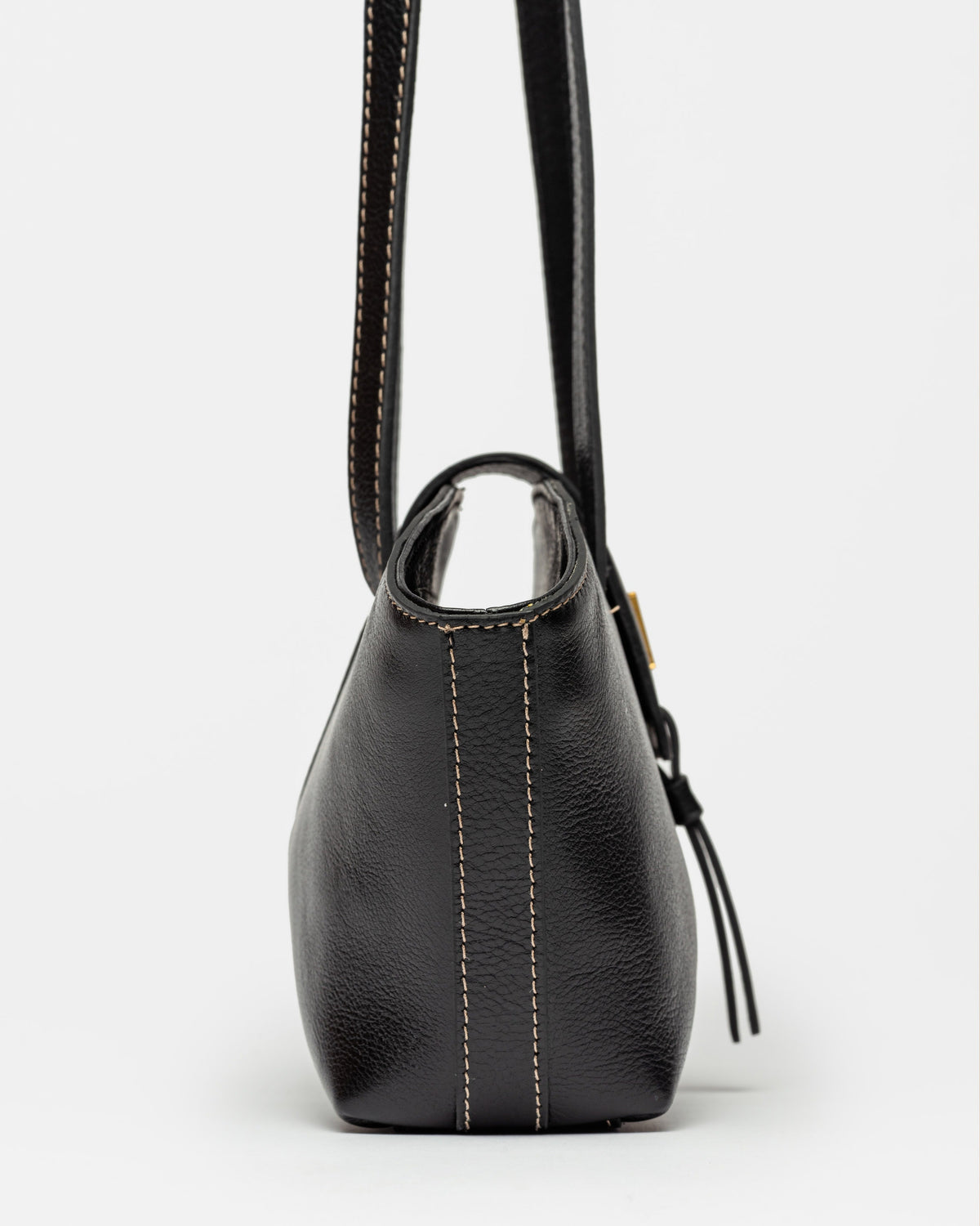 Cartera al hombro Paris en cuero liso