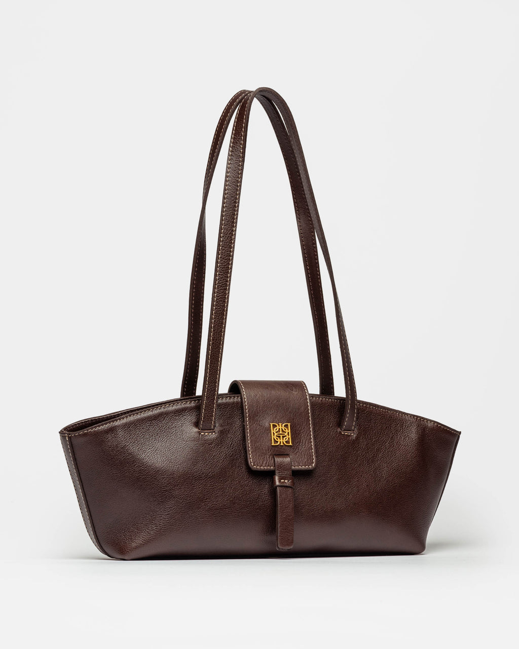 Cartera al hombro Paris en cuero liso
