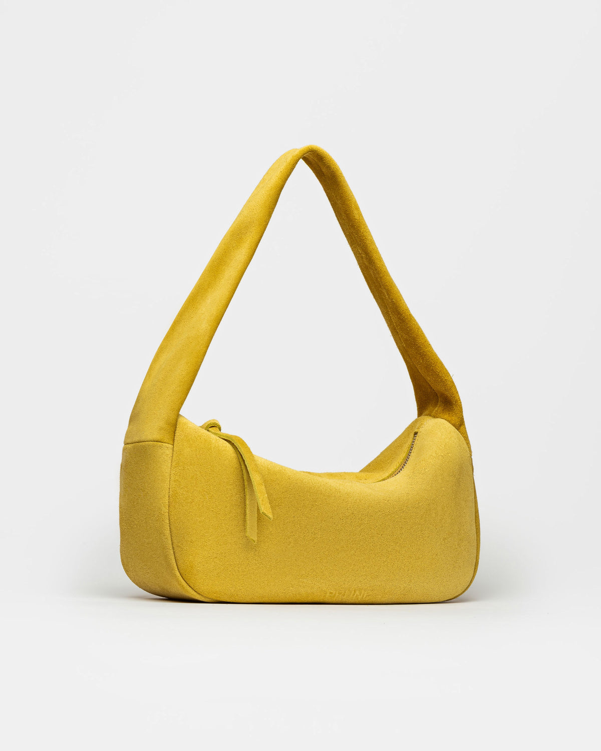 Cartera al hombro Nicky en cuero gamuza