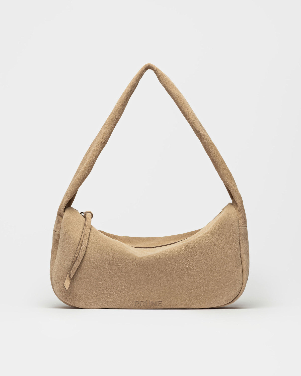 Cartera al hombro Nicky en cuero gamuza
