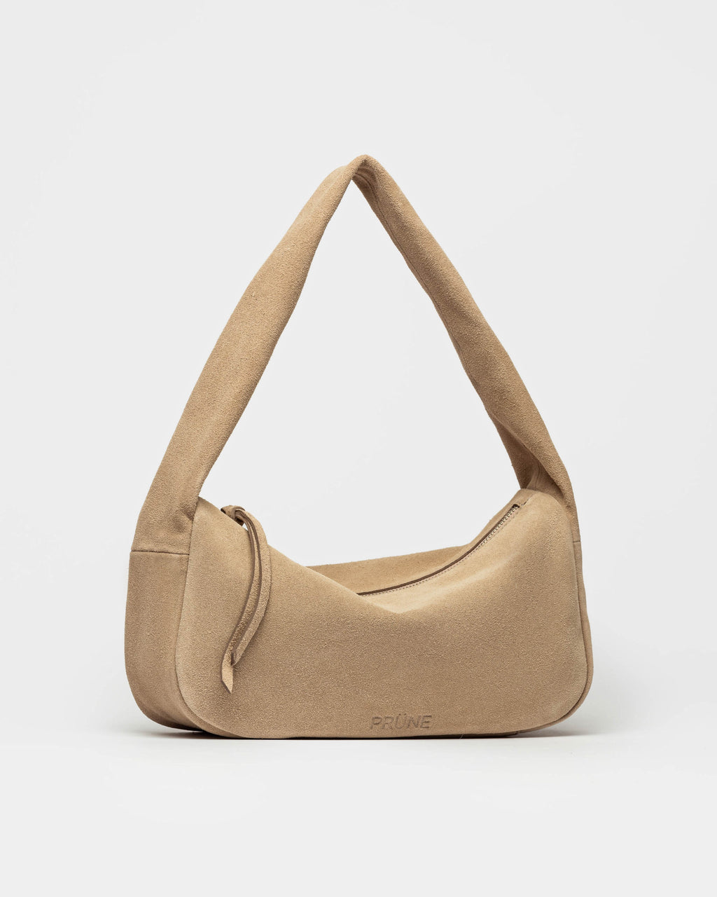 Cartera al hombro Nicky en cuero gamuza