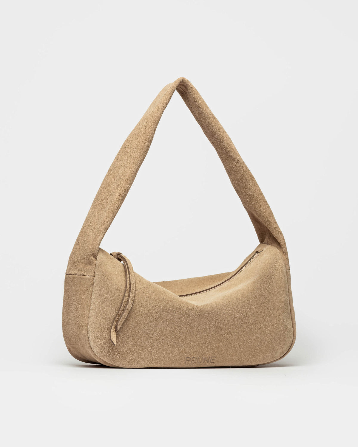 Cartera al hombro Nicky en cuero gamuza
