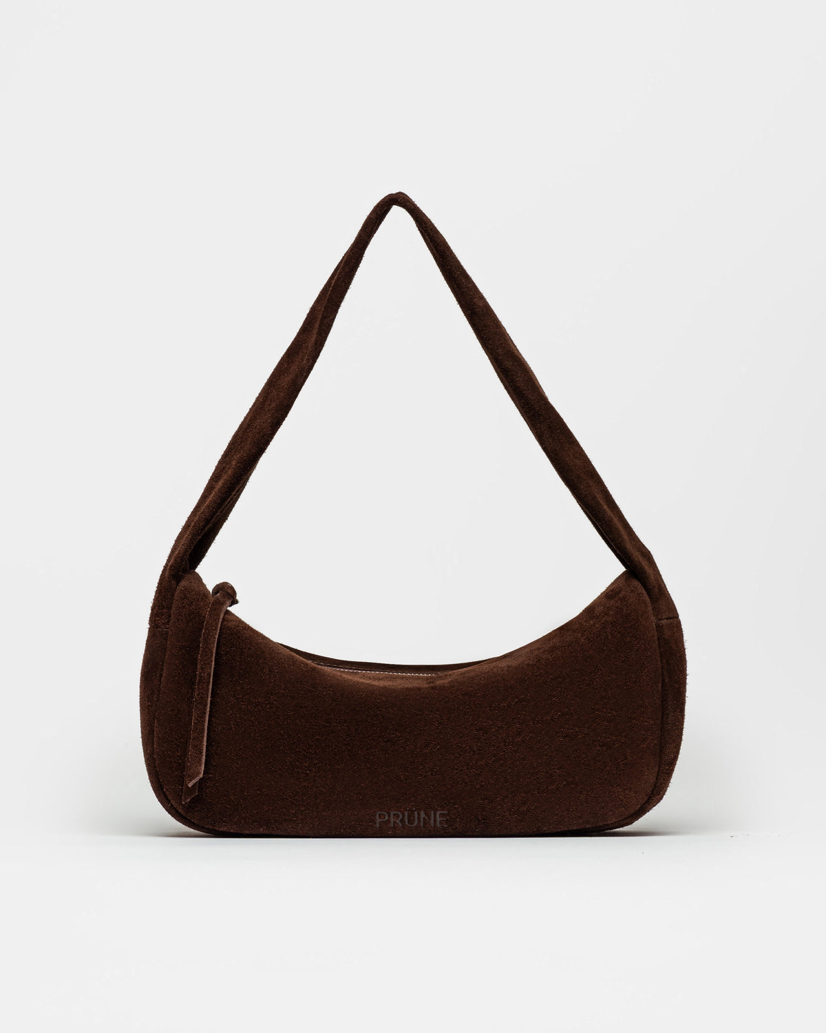 Cartera al hombro Nicky en cuero gamuza