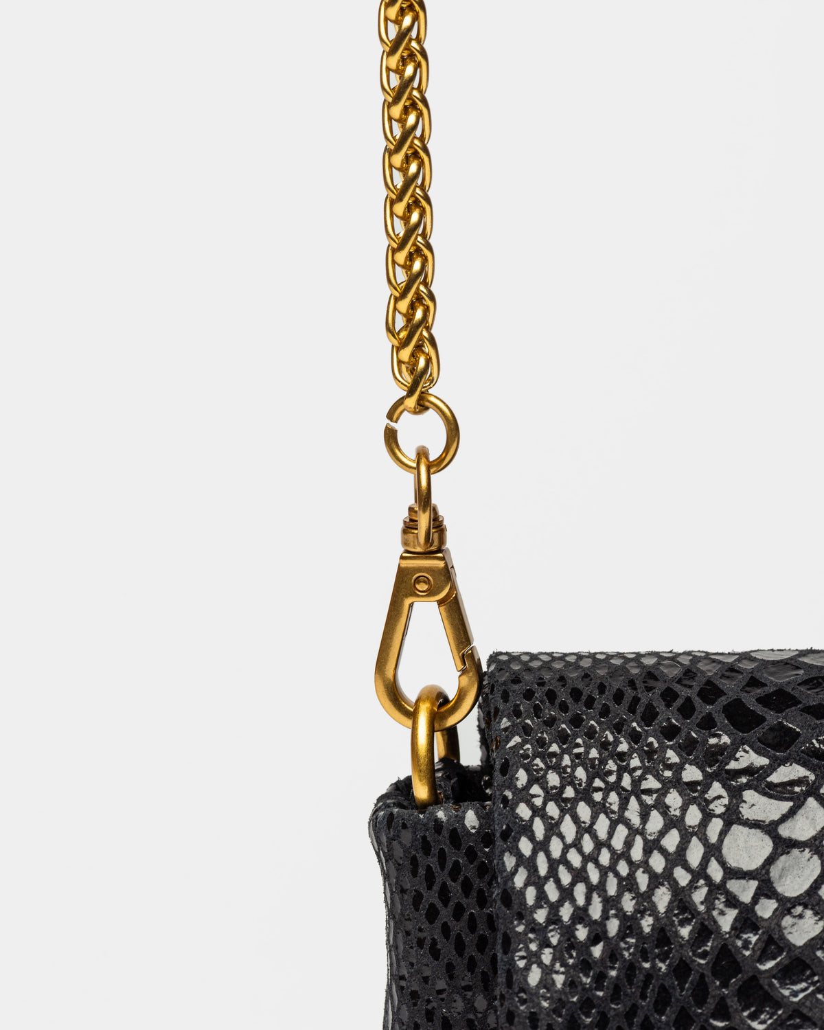 Mini bag Porto en cuero gamuza anaconda