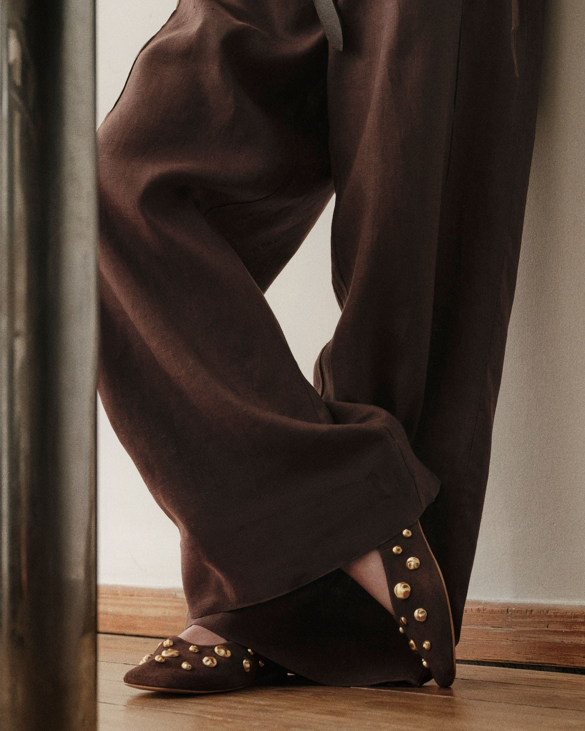 Mocasín Louise en cuero gamuza