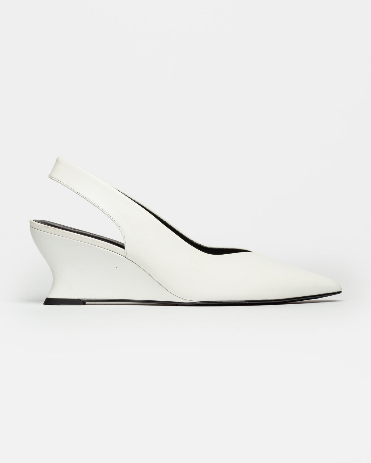 Stiletto Bianca en cuero liso