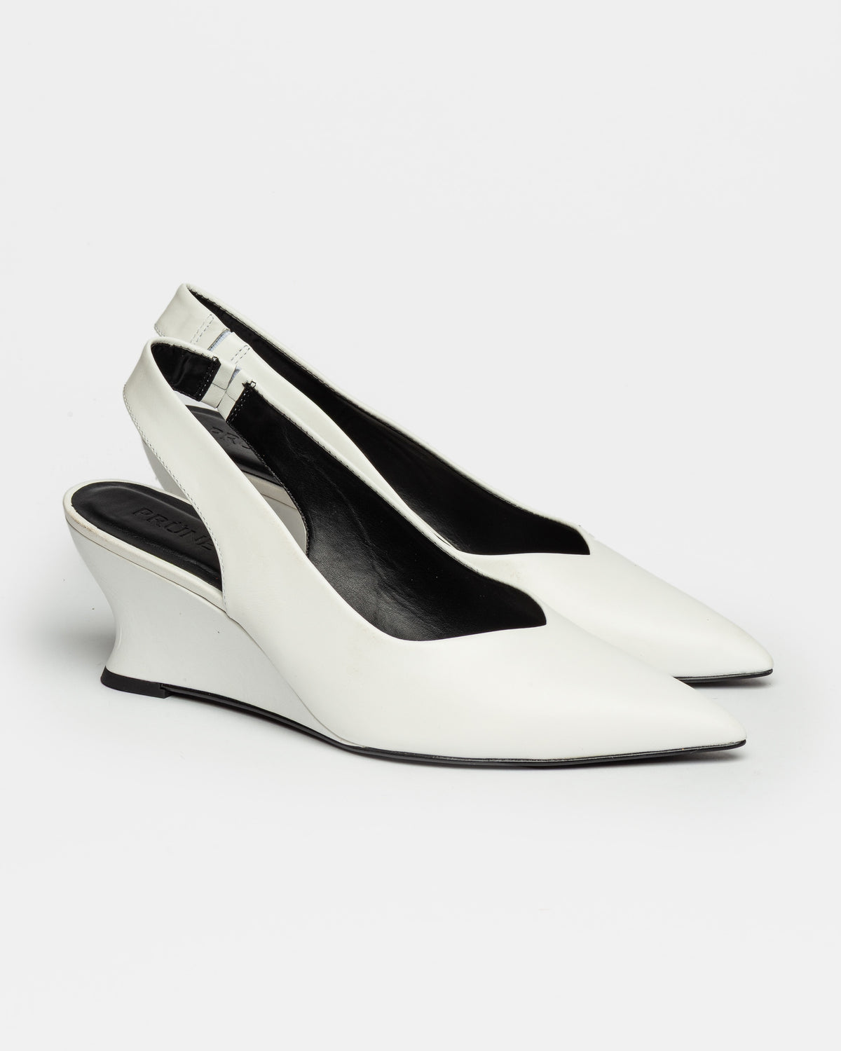 Stiletto Bianca en cuero liso