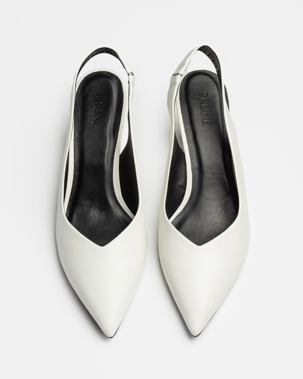 Stiletto Bianca en cuero liso
